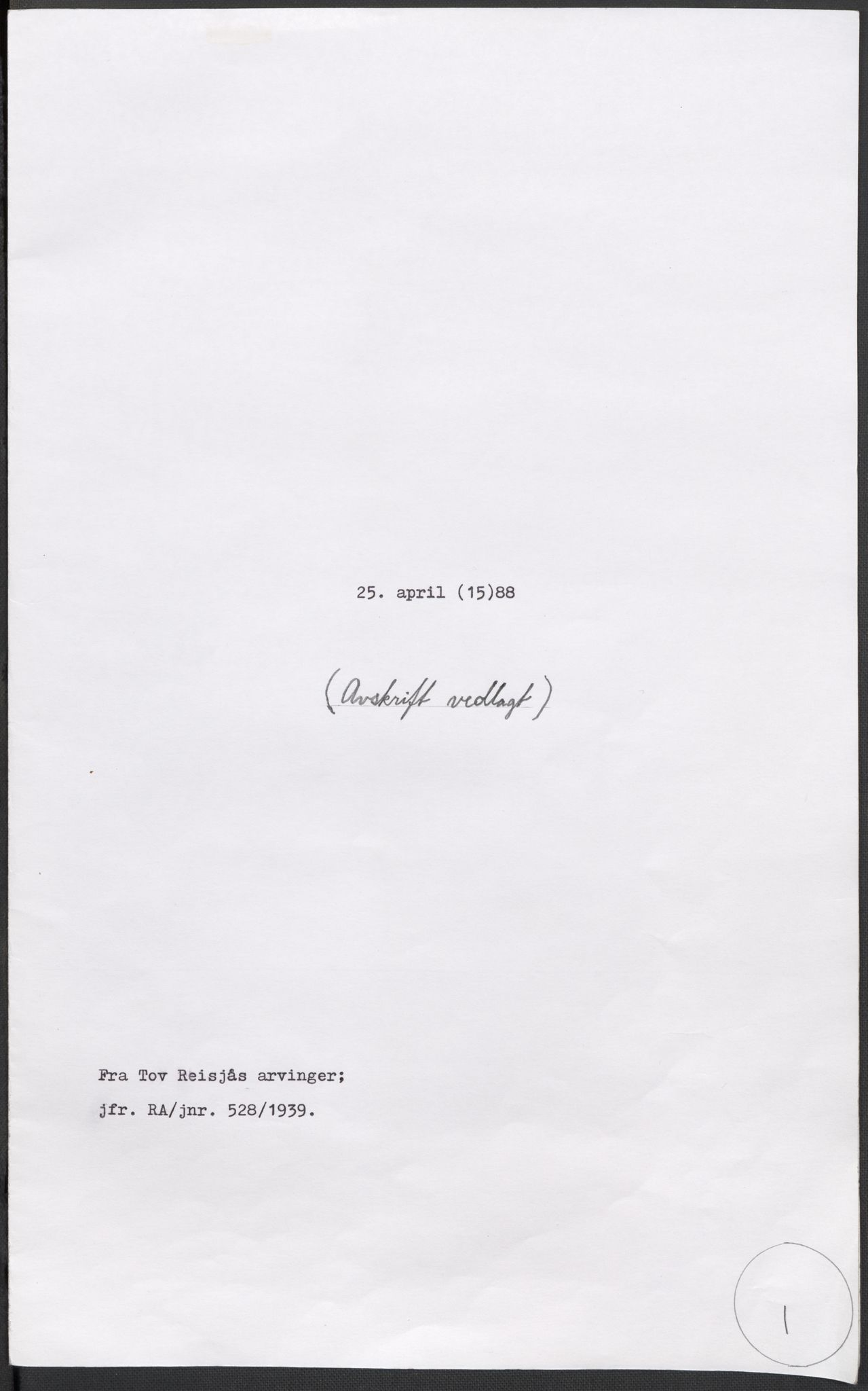 Riksarkivets diplomsamling, AV/RA-EA-5965/F02/L0089: Dokumenter, 1588, s. 10