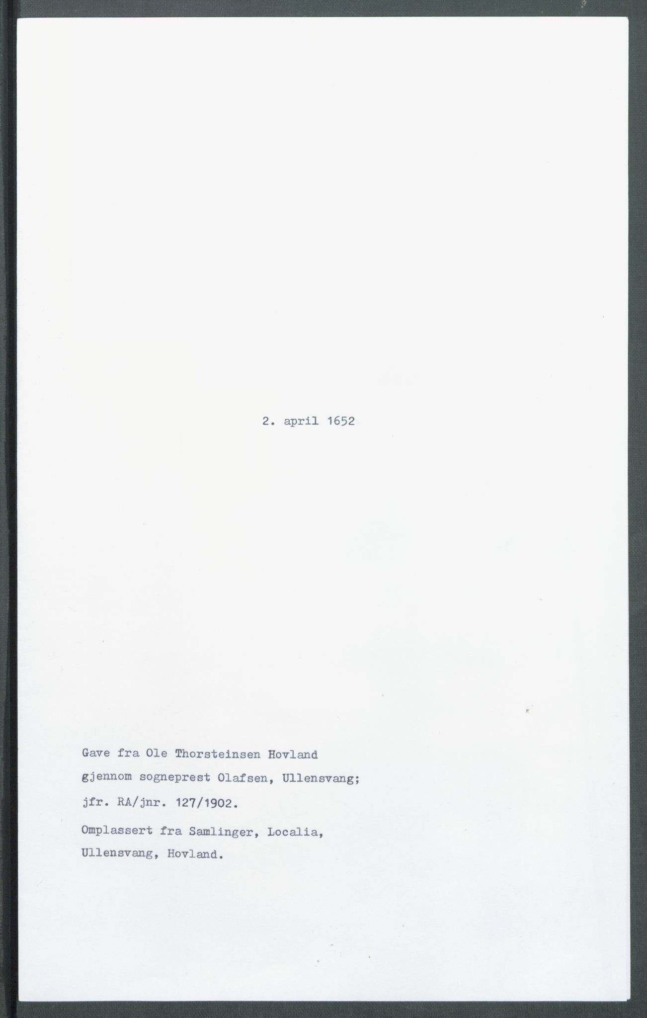 Riksarkivets diplomsamling, RA/EA-5965/F02/L0165: Dokumenter, 1652-1653, s. 12