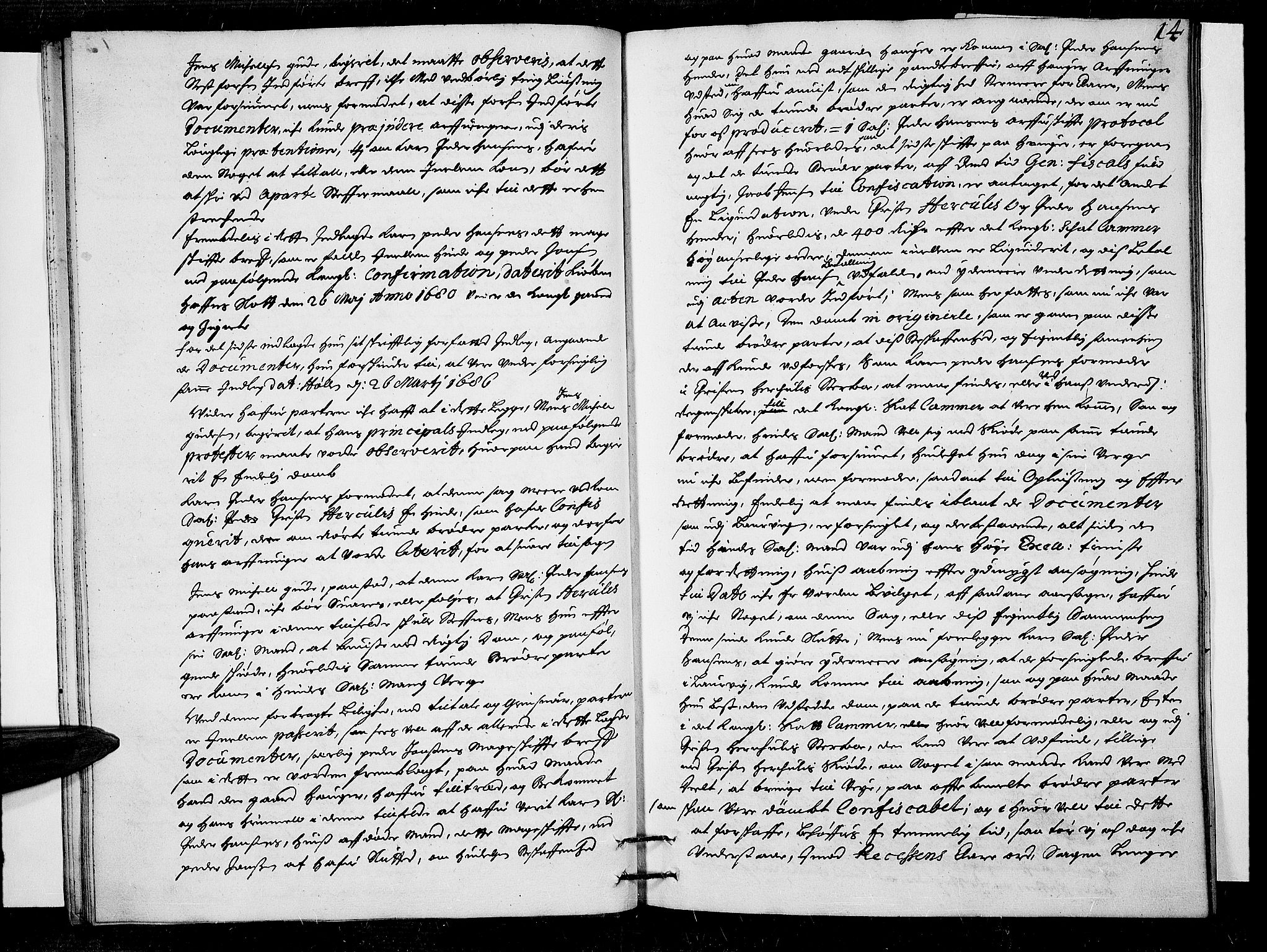 Follo sorenskriveri, AV/SAO-A-10274/F/Fb/Fba/L0021: Tingbok, 1686-1687, s. 13b-14a