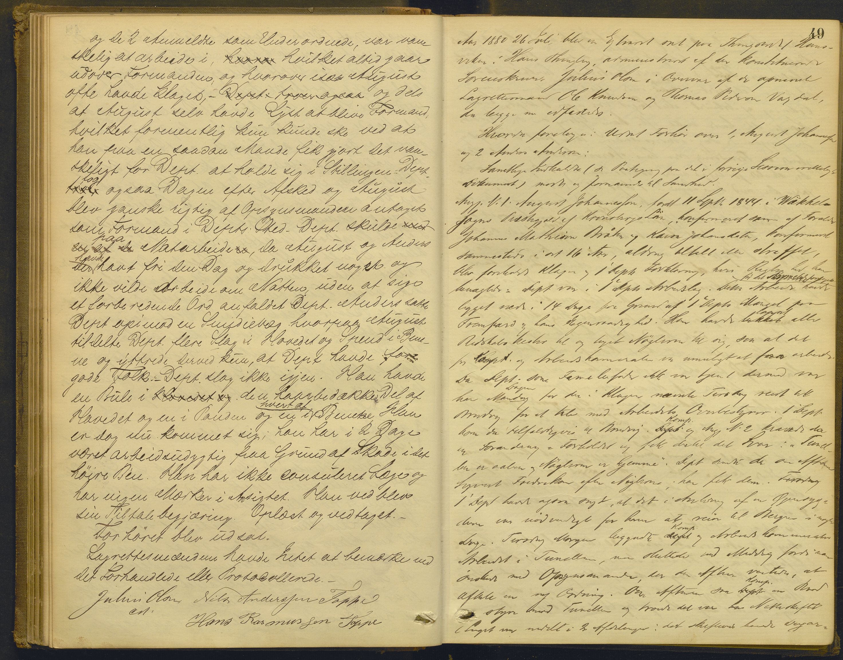 Nordhordland sorenskrivar, AV/SAB-A-2901/1/F/Fd/Fdd/L0004: Ekstrarettsprotokollar, forhøyr, 1880-1884, s. 48b-49a