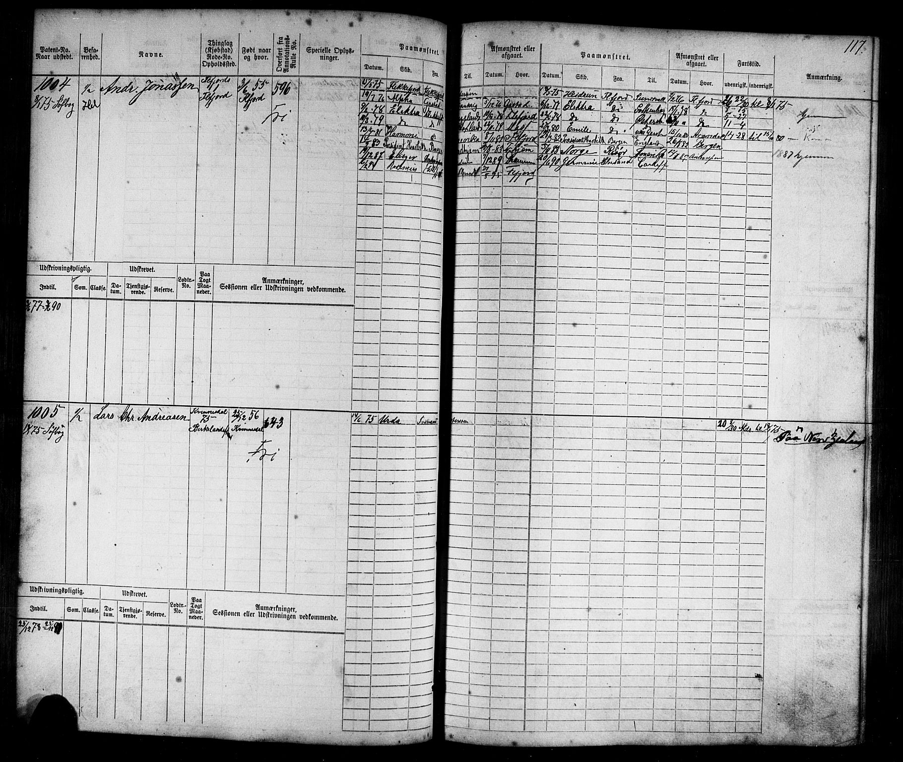 Flekkefjord mønstringskrets, AV/SAK-2031-0018/F/Fb/L0009: Hovedrulle nr 771-1533, Æ-6, 1868-1900, s. 120