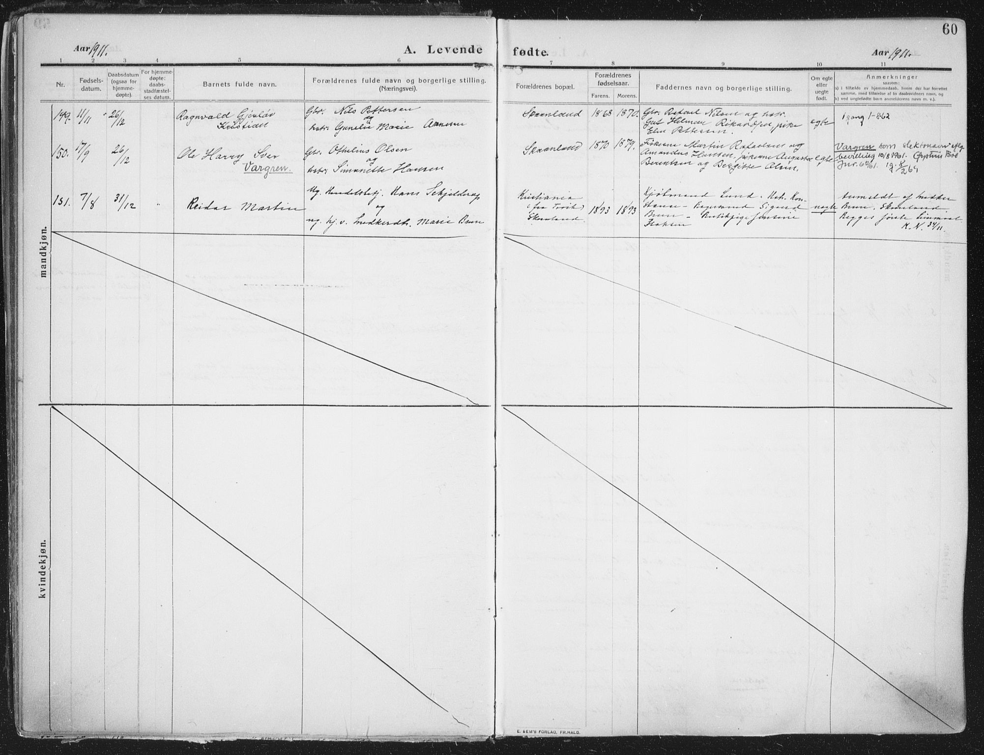 Trondenes sokneprestkontor, SATØ/S-1319/H/Ha/L0018kirke: Ministerialbok nr. 18, 1909-1918, s. 60