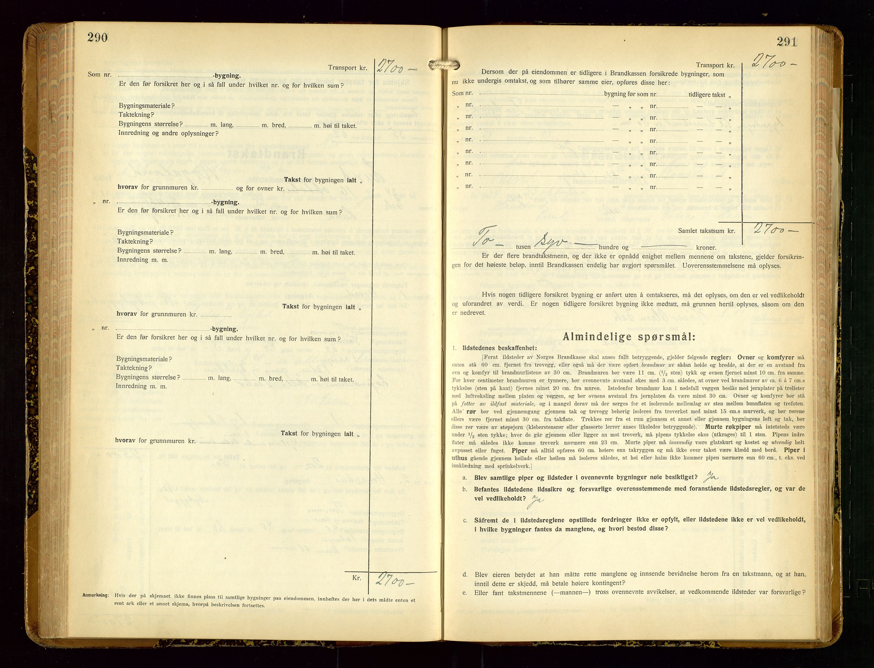 Lund lensmannskontor, AV/SAST-A-100303/Gob/L0005: "Brandtakstprotokoll", 1929-1938, s. 290-291