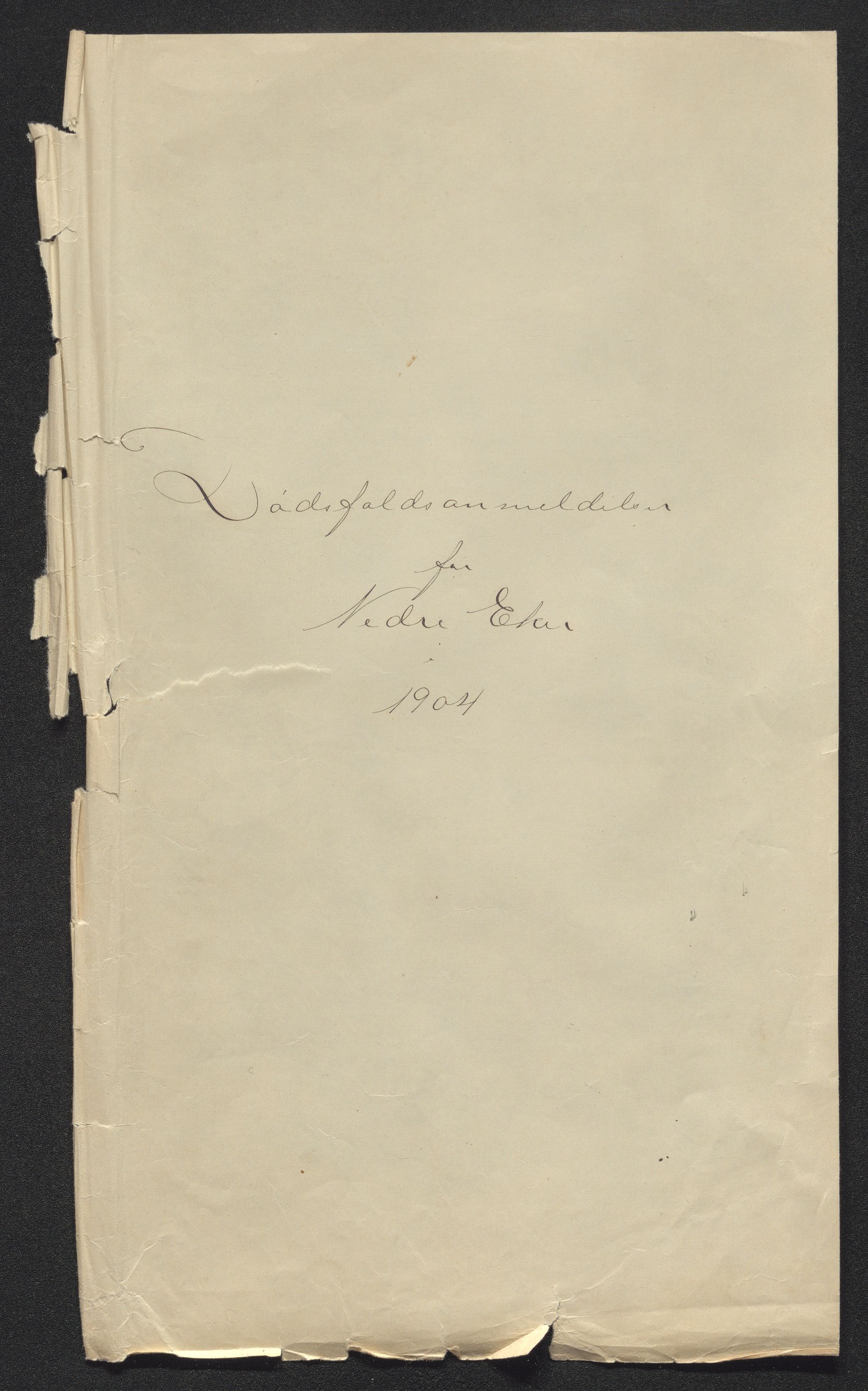 Eiker, Modum og Sigdal sorenskriveri, SAKO/A-123/H/Ha/Hab/L0030: Dødsfallsmeldinger, 1903-1905, s. 477