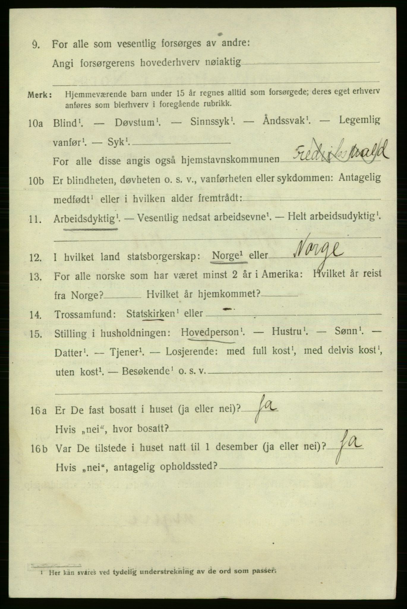 SAO, Folketelling 1920 for 0101 Fredrikshald kjøpstad, 1920, s. 17000