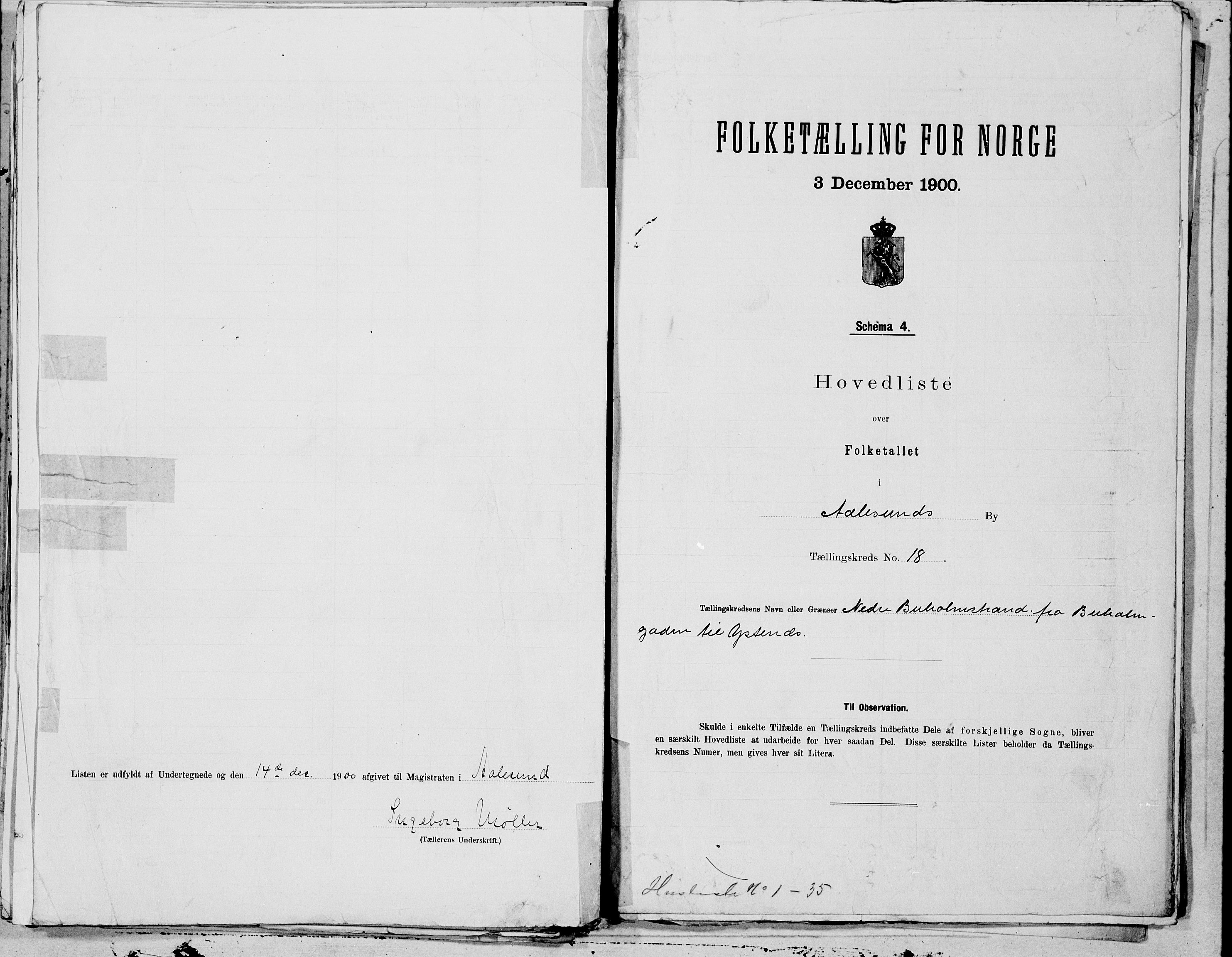SAT, Folketelling 1900 for 1501 Ålesund kjøpstad, 1900, s. 36