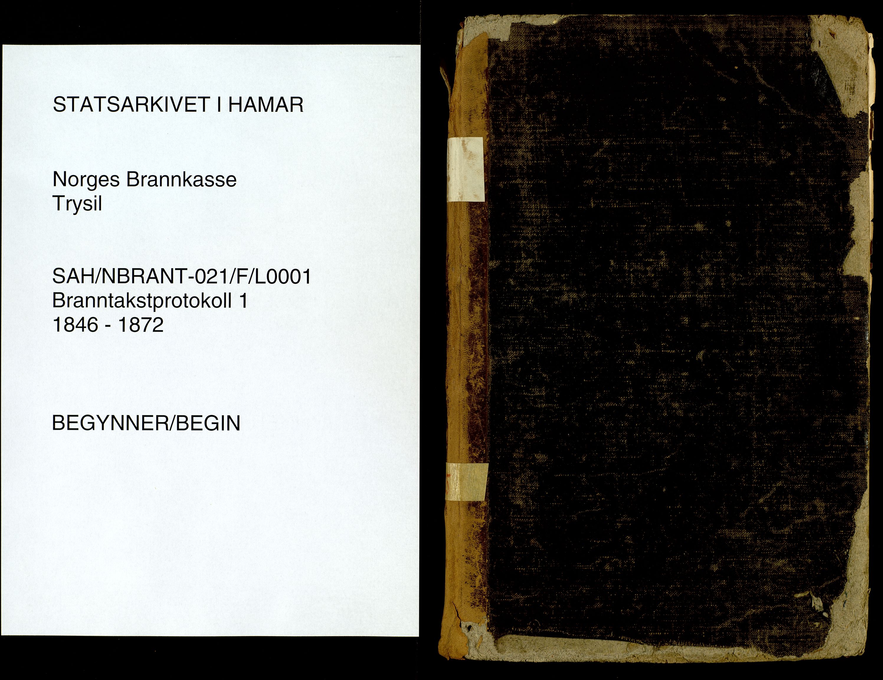 Norges Brannkasse, Trysil, SAH/NBRANT-021/F/L0001: Branntakstprotokoll, 1846-1872