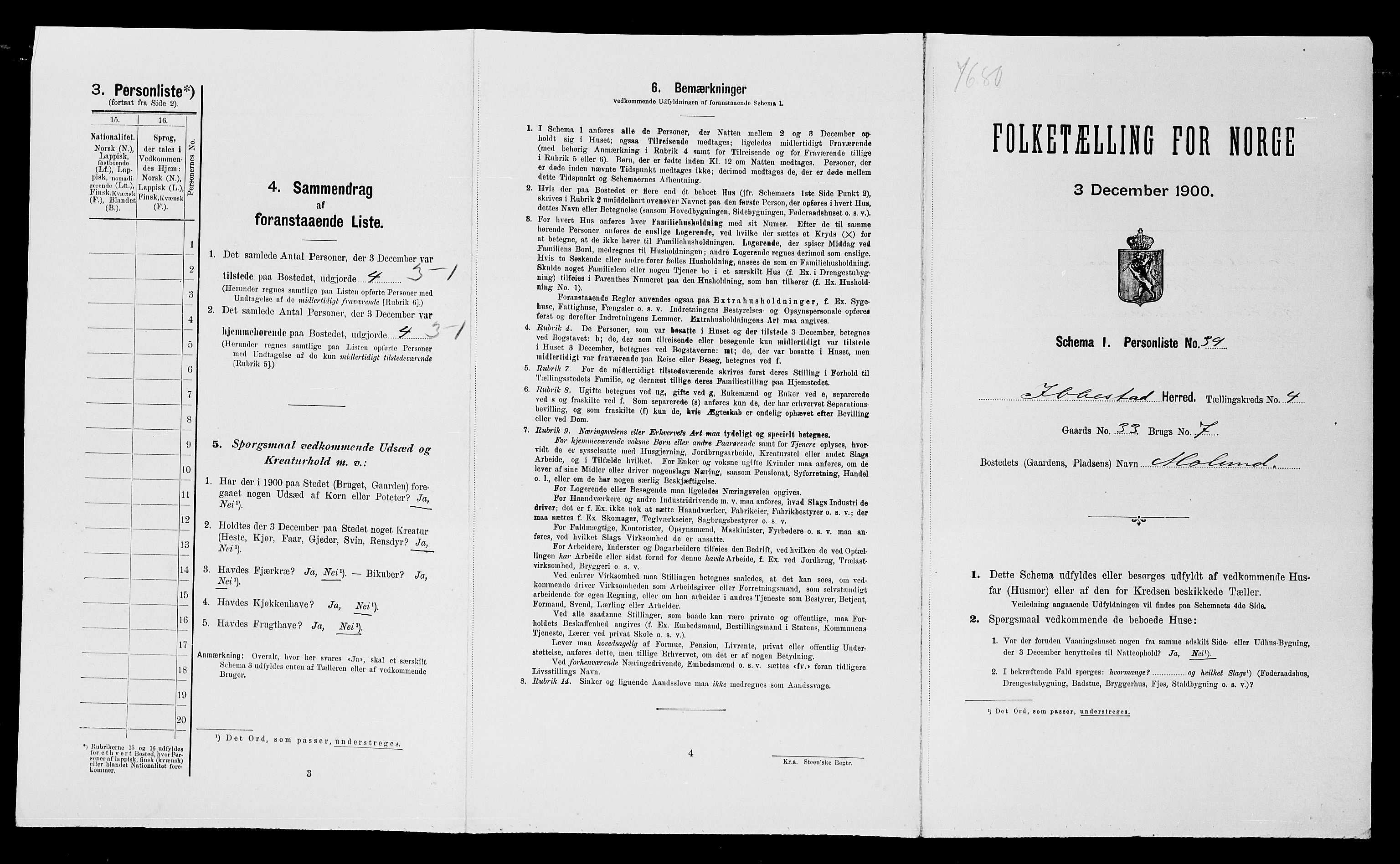 SATØ, Folketelling 1900 for 1917 Ibestad herred, 1900, s. 674