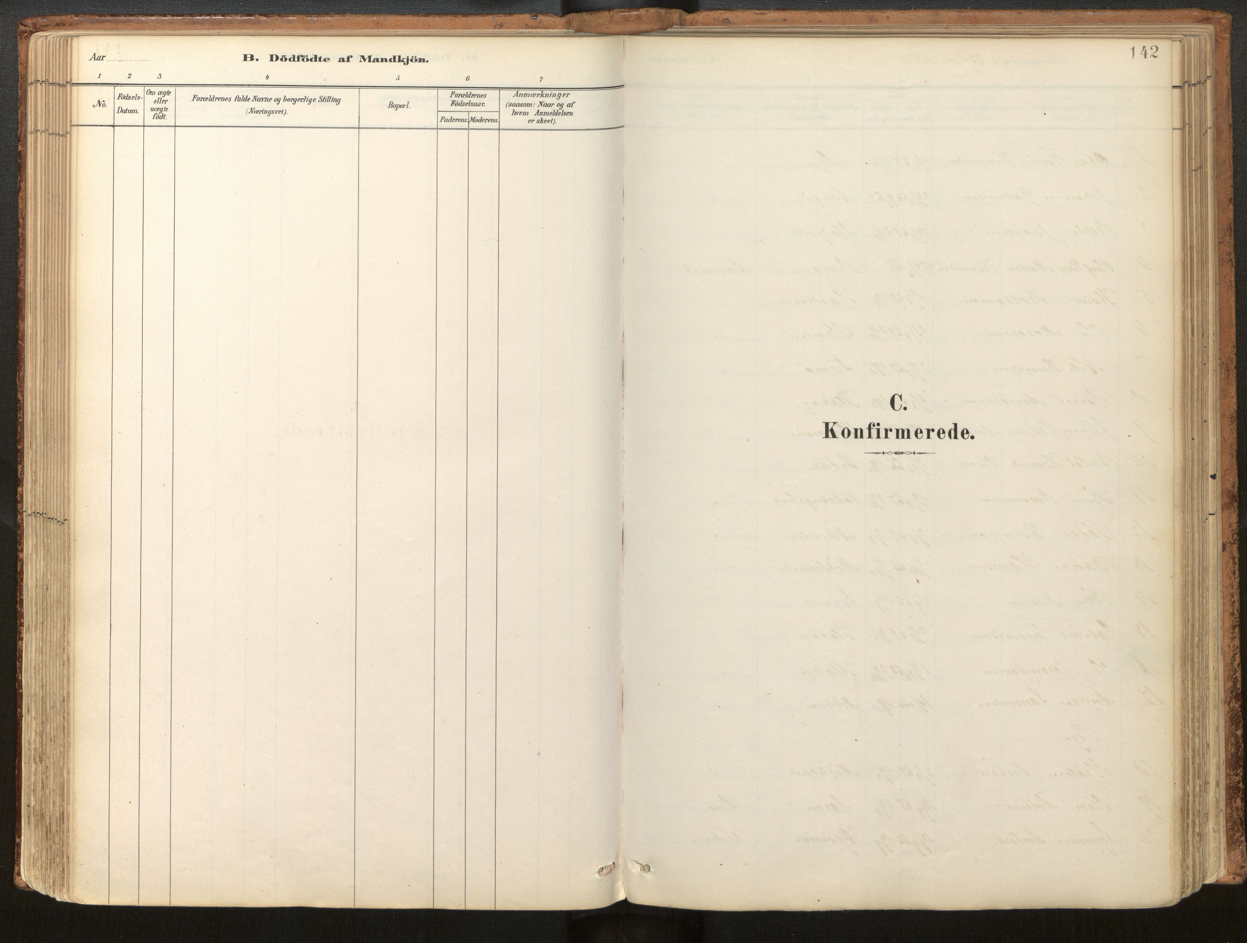 Jølster sokneprestembete, SAB/A-80701/H/Haa/Haac/L0001: Ministerialbok nr. C 1, 1882-1928, s. 142
