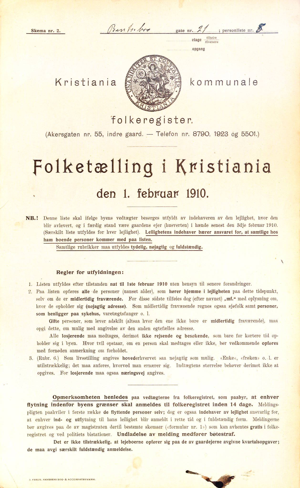 OBA, Kommunal folketelling 1.2.1910 for Kristiania, 1910, s. 3344