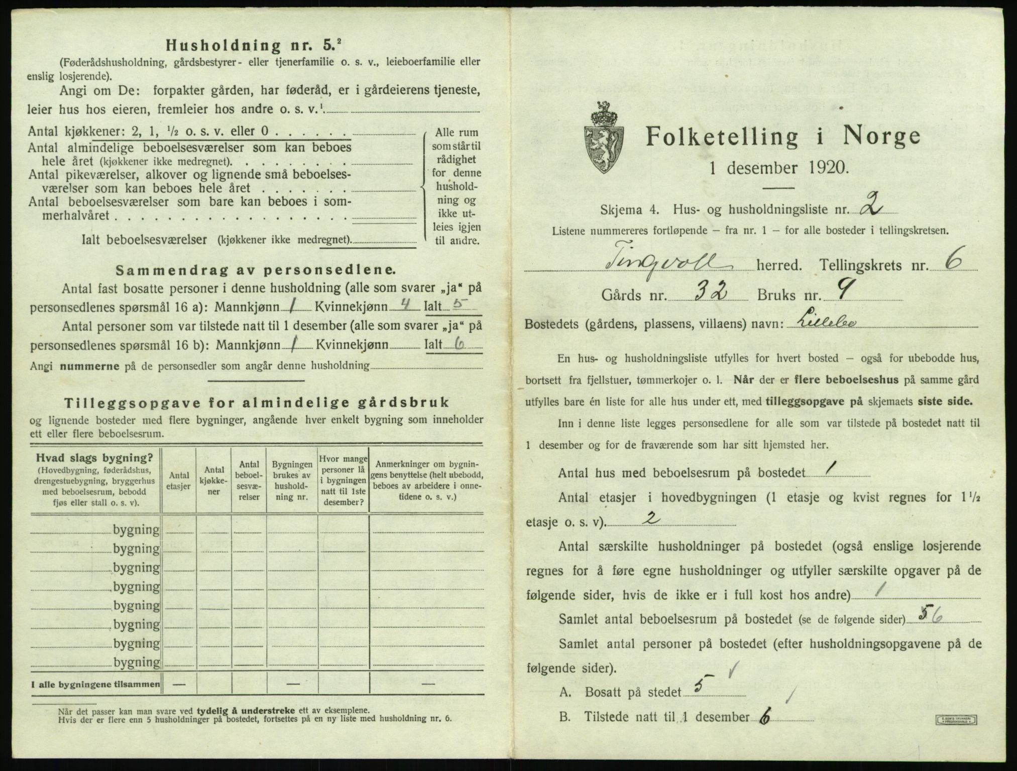 SAT, Folketelling 1920 for 1560 Tingvoll herred, 1920, s. 298