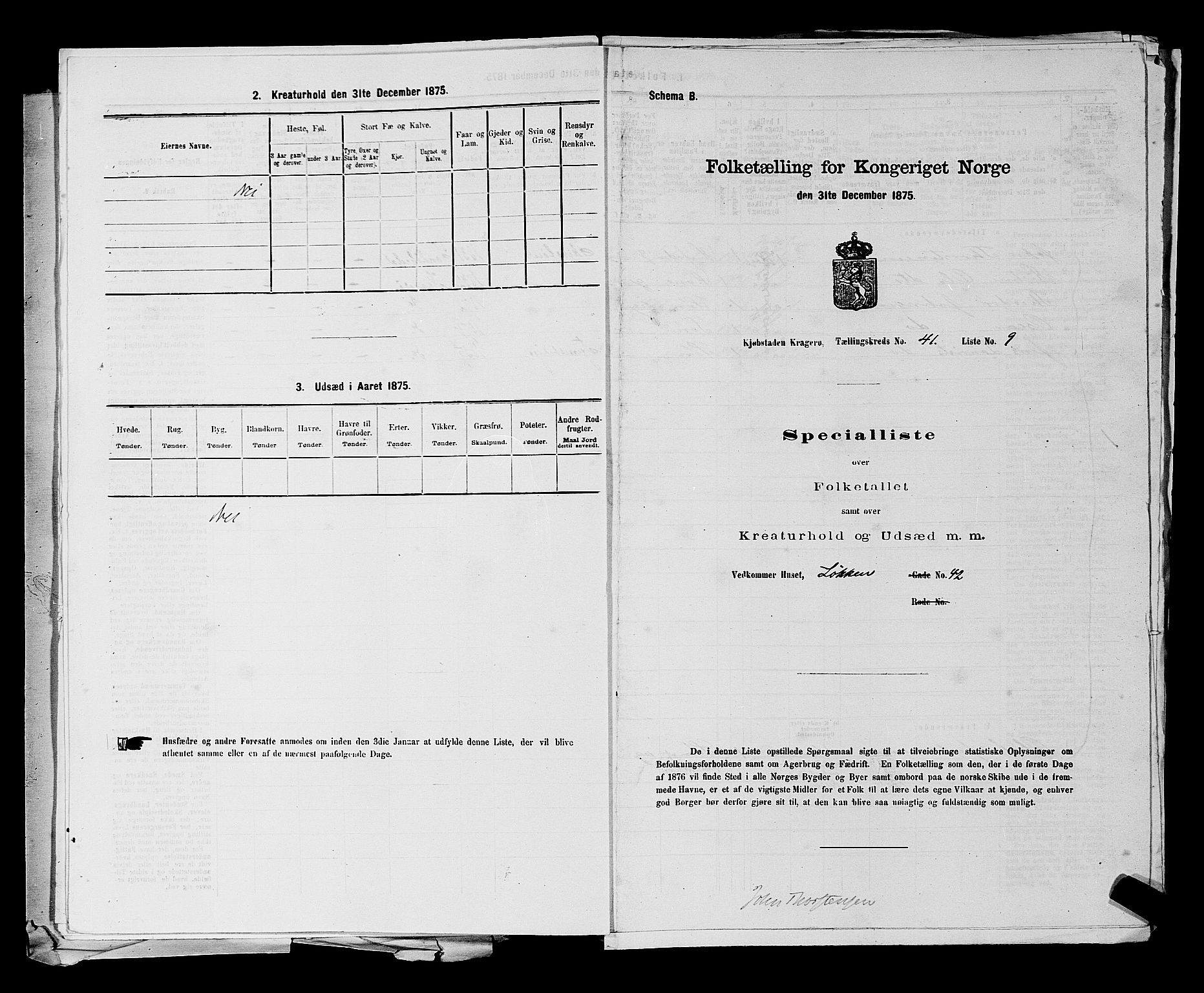 SAKO, Folketelling 1875 for 0801P Kragerø prestegjeld, 1875, s. 911