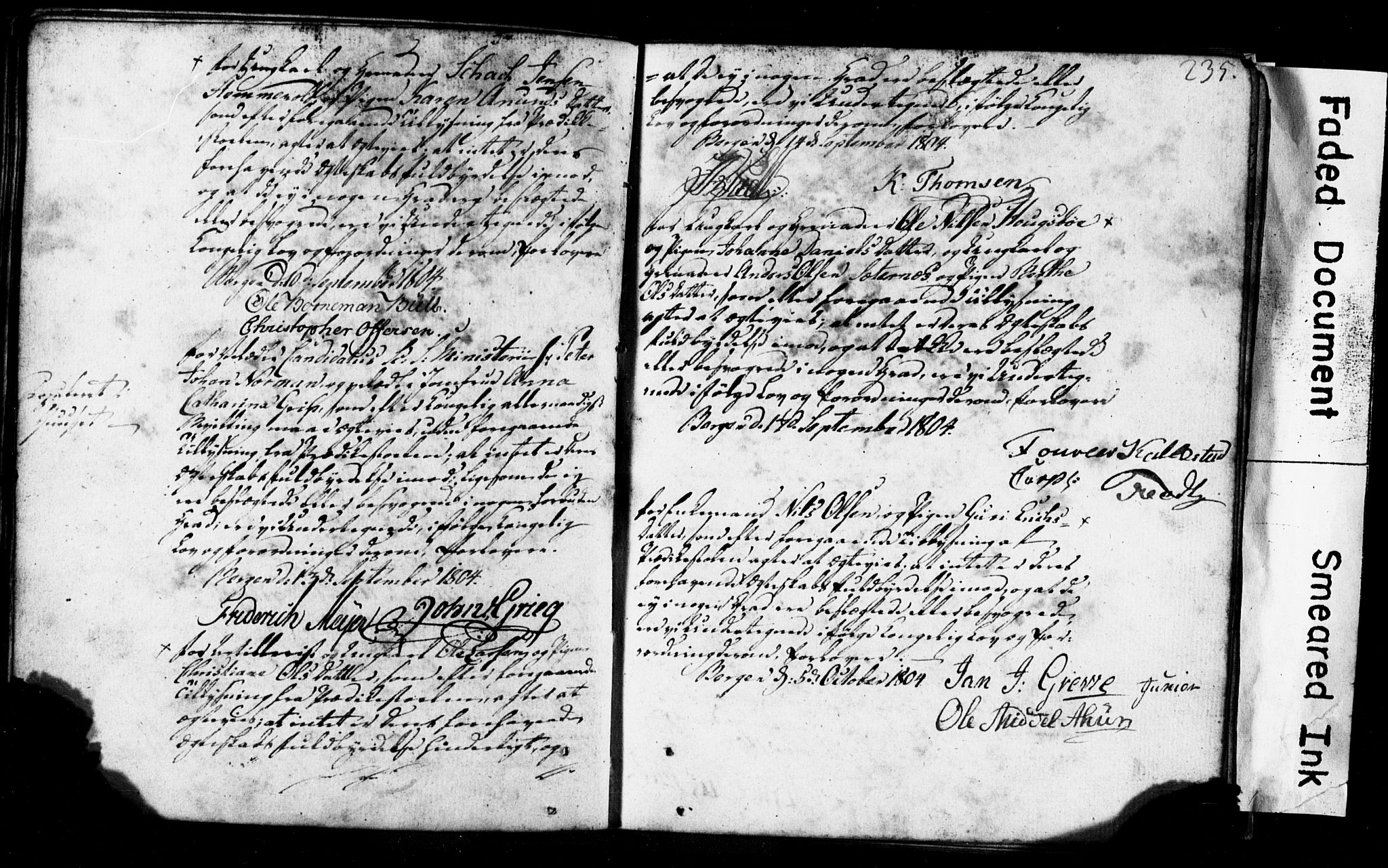 Korskirken sokneprestembete, SAB/A-76101: Forlovererklæringer nr. II.5.1, 1776-1816, s. 235