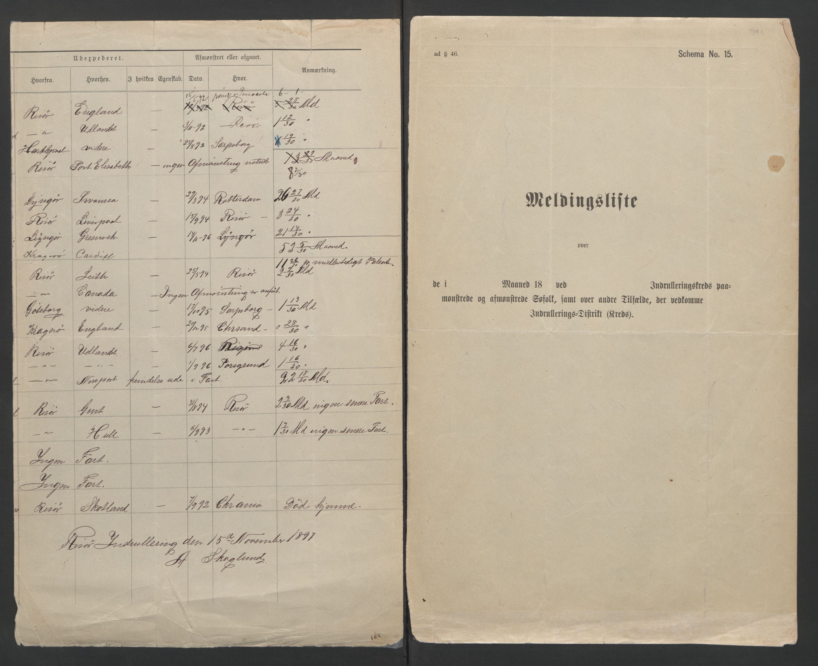 Risør mønstringskrets, AV/SAK-2031-0010/F/Fb/L0015: Hovedrulle B nr 1-193, T-14, 1891-1937, s. 106