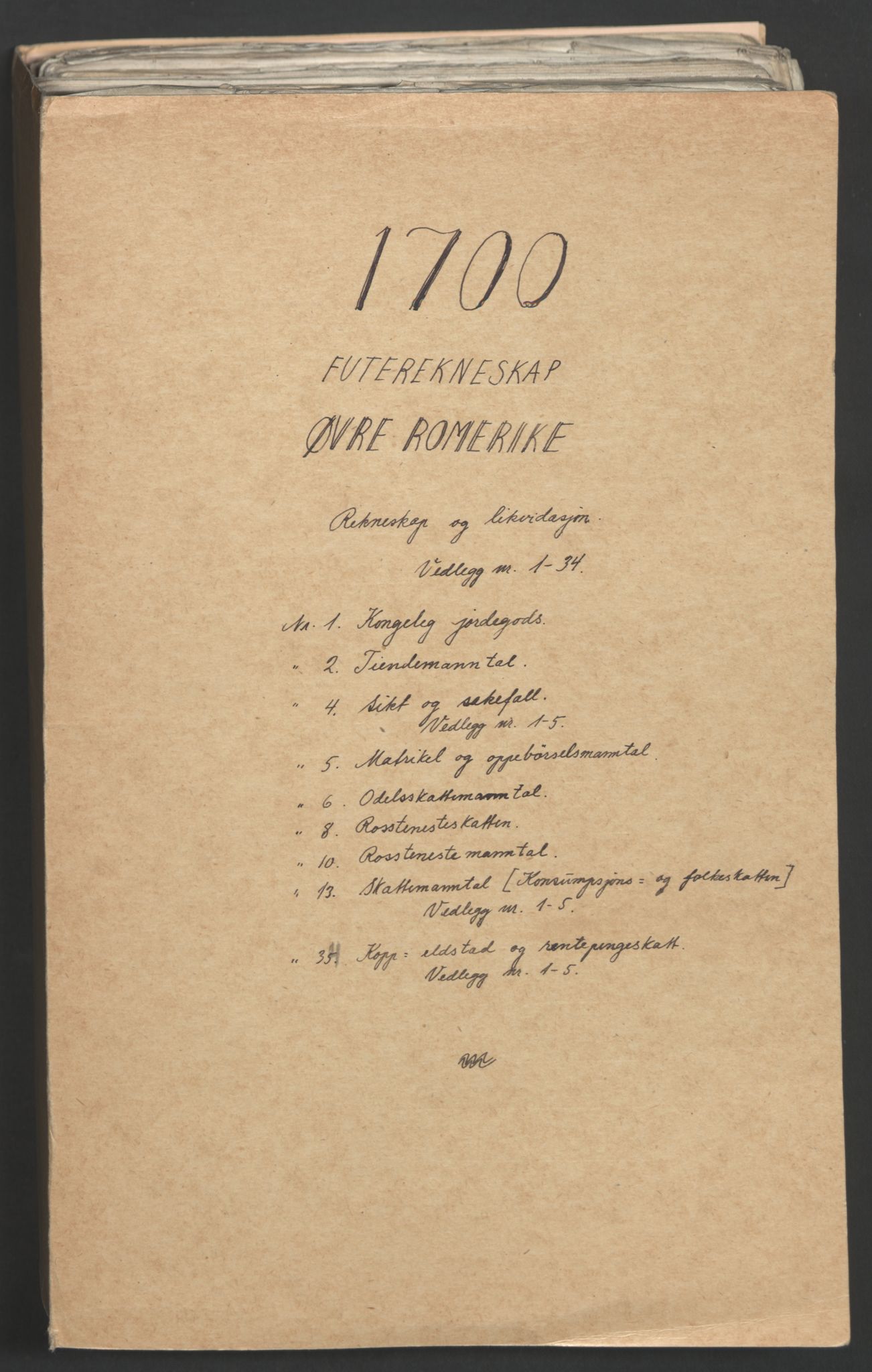 Rentekammeret inntil 1814, Reviderte regnskaper, Fogderegnskap, RA/EA-4092/R12/L0712: Fogderegnskap Øvre Romerike, 1700, s. 2