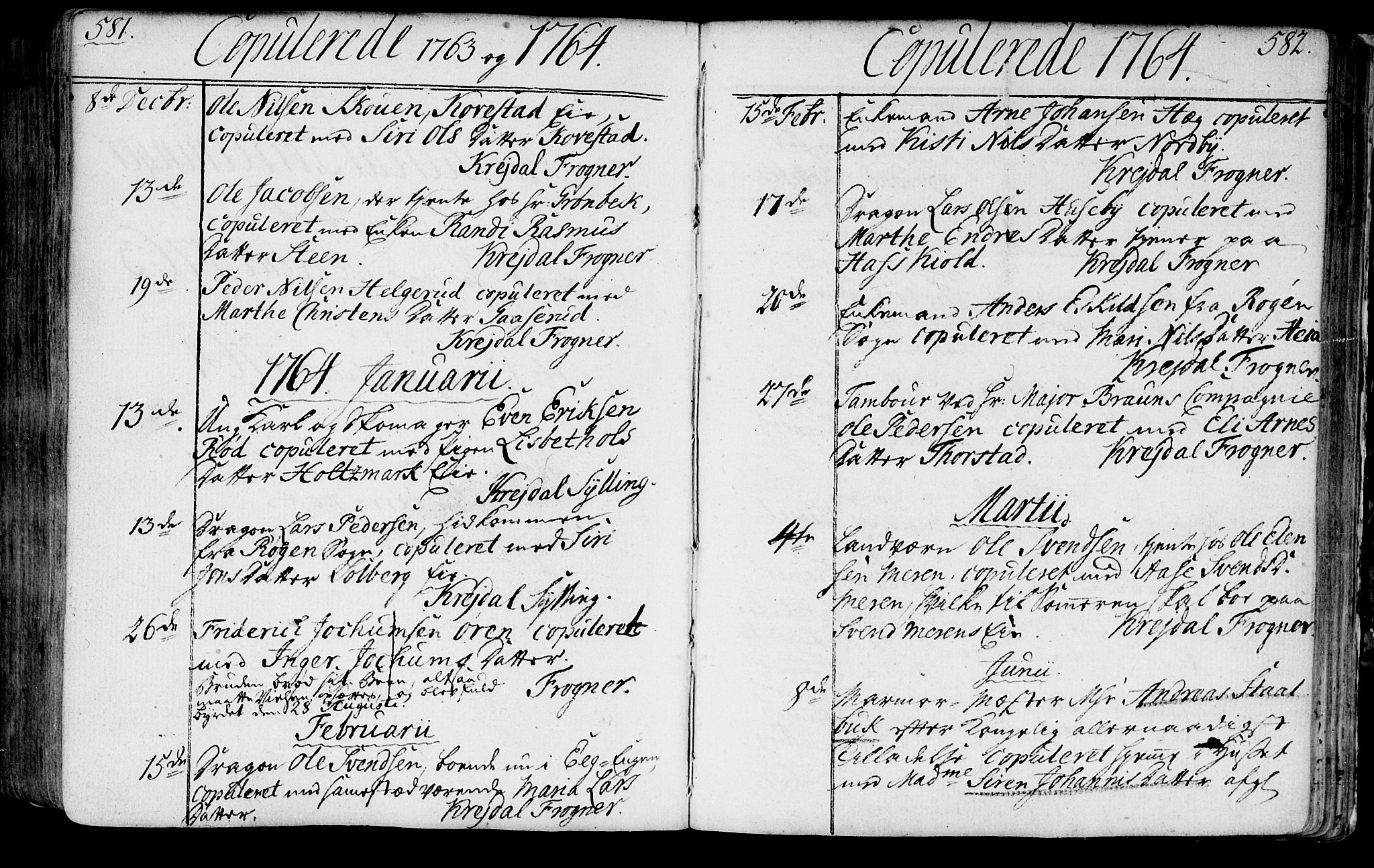 Lier kirkebøker, SAKO/A-230/F/Fa/L0004: Ministerialbok nr. I 4, 1749-1764, s. 581-582