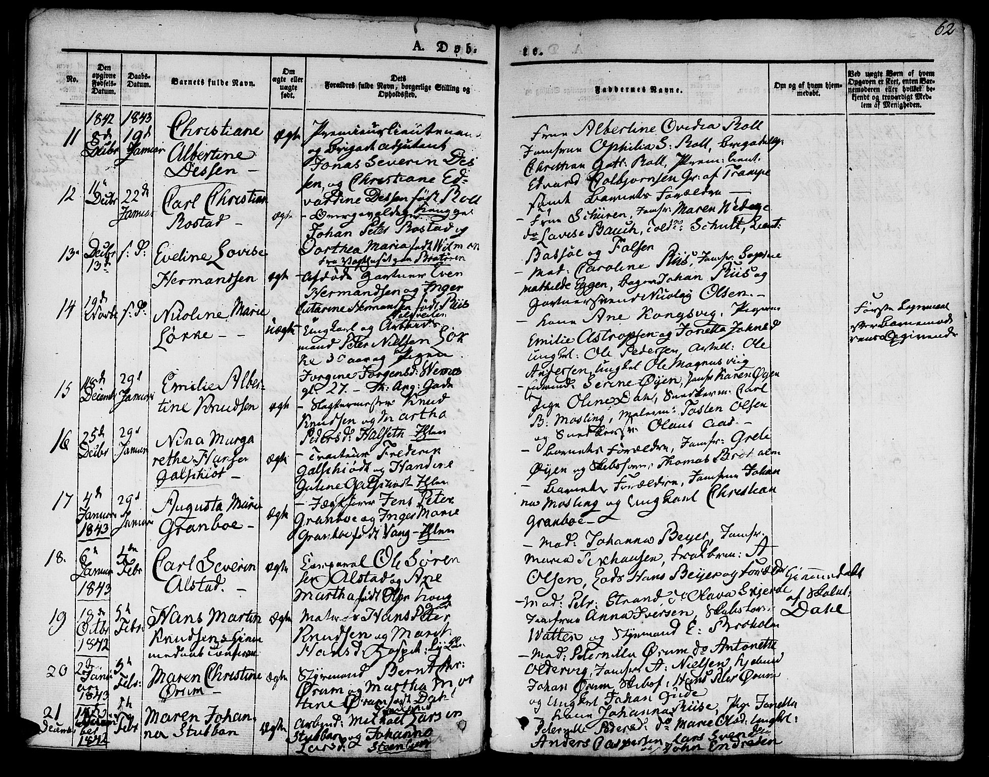 Ministerialprotokoller, klokkerbøker og fødselsregistre - Sør-Trøndelag, AV/SAT-A-1456/601/L0048: Ministerialbok nr. 601A16, 1840-1847, s. 62