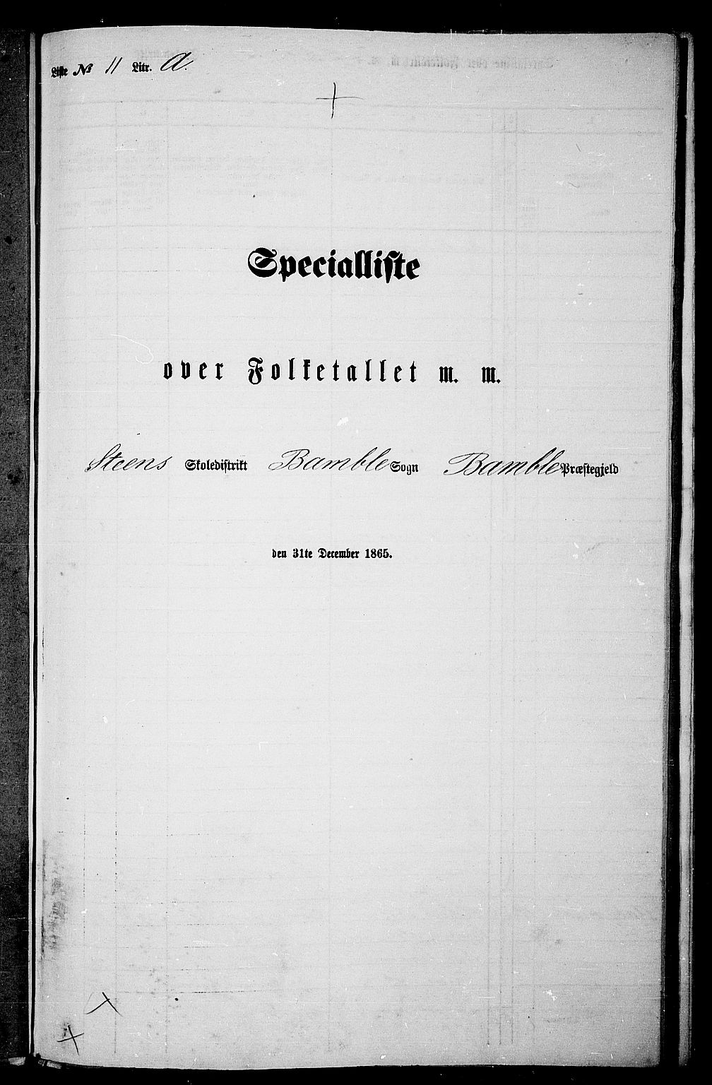 RA, Folketelling 1865 for 0814P Bamble prestegjeld, 1865, s. 168
