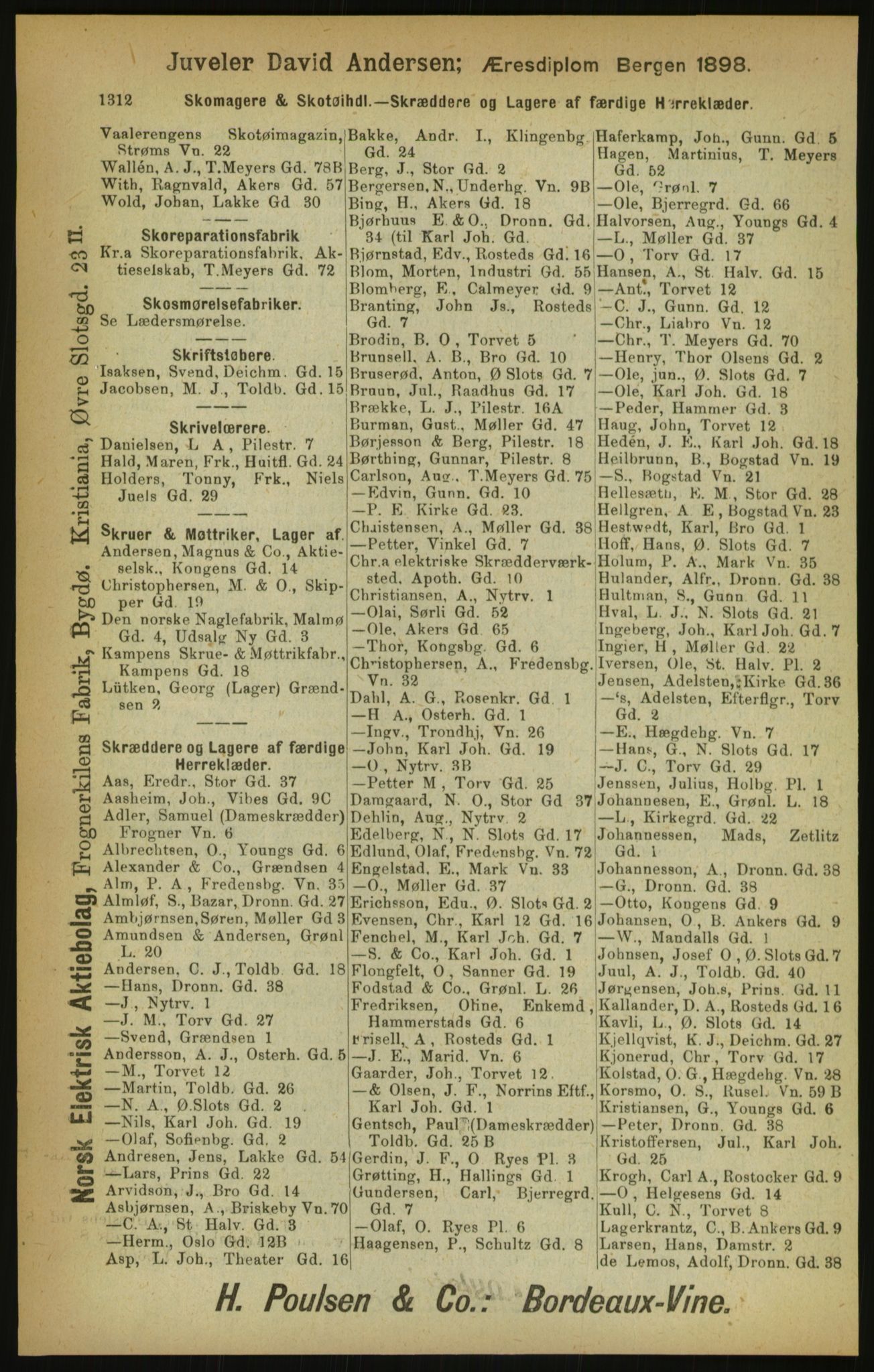 Kristiania/Oslo adressebok, PUBL/-, 1900, s. 1312