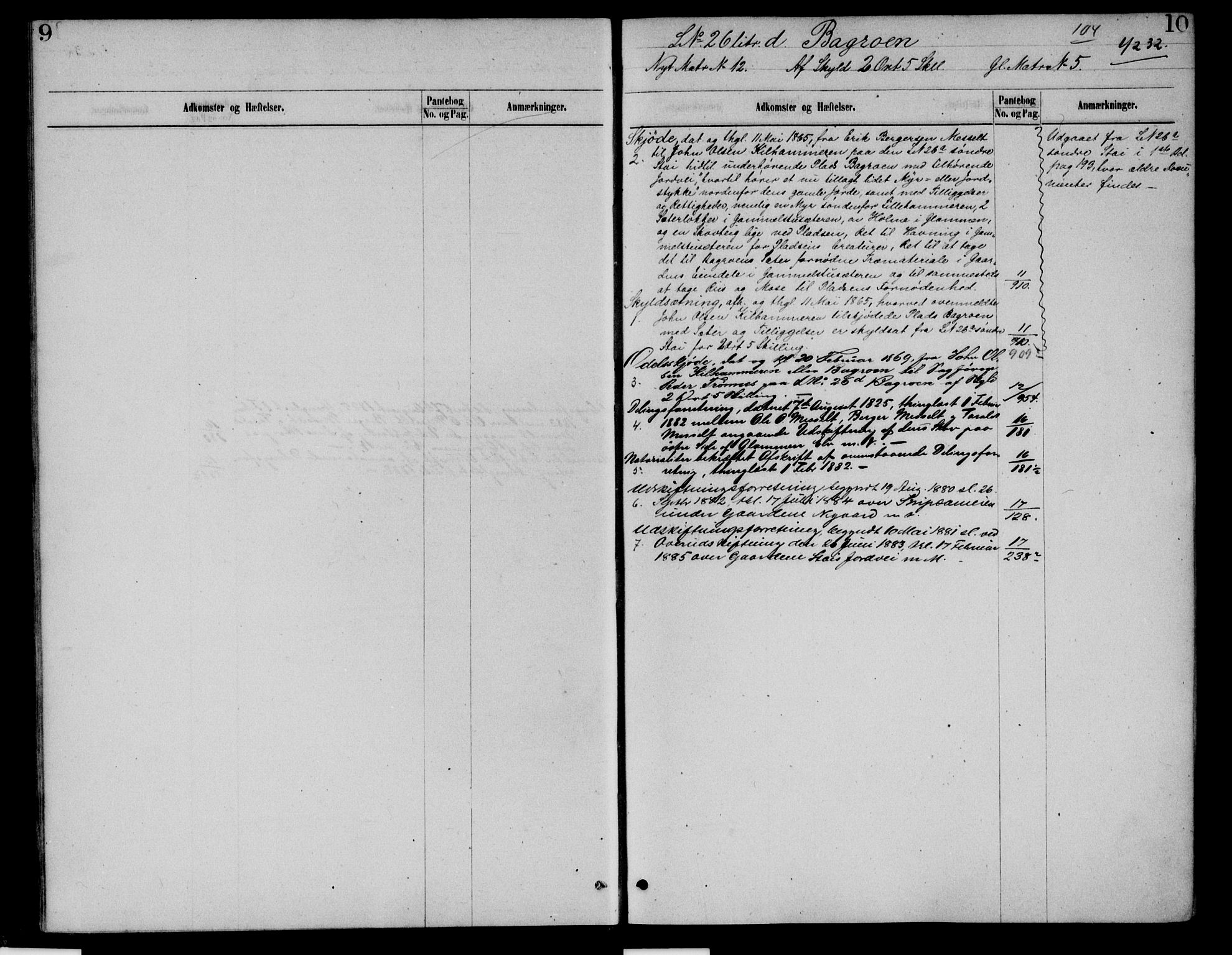 Sør-Østerdal sorenskriveri, SAH/TING-018/H/Ha/Had/L0057: Panteregister nr. 2, 1800-1894, s. 9-10