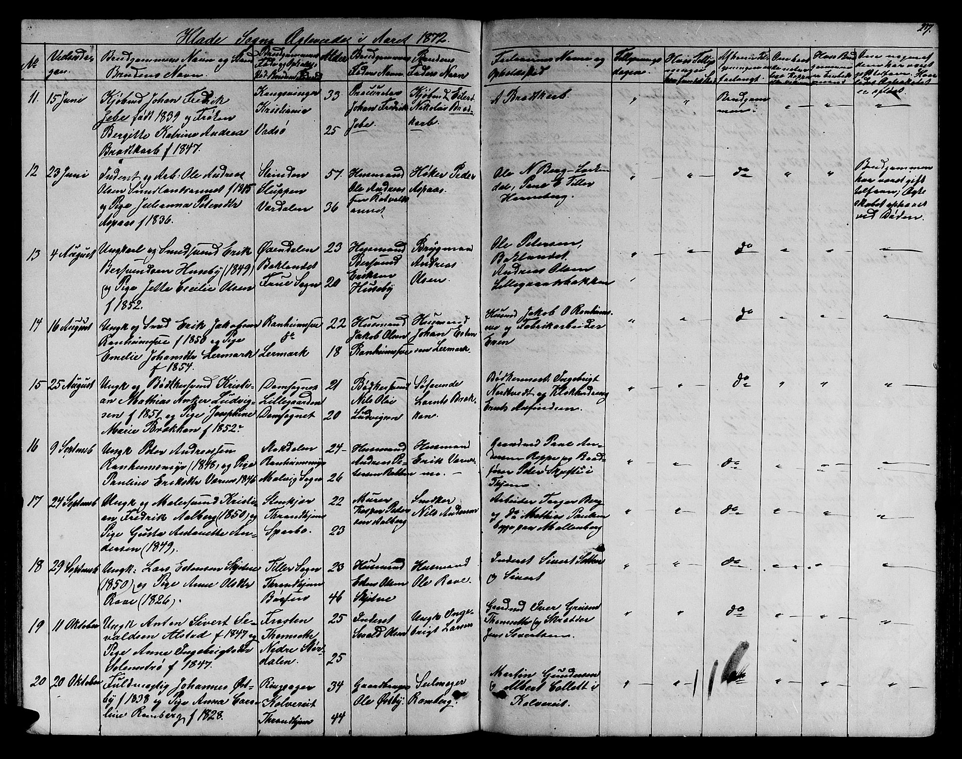 Ministerialprotokoller, klokkerbøker og fødselsregistre - Sør-Trøndelag, SAT/A-1456/606/L0311: Klokkerbok nr. 606C07, 1860-1877, s. 237