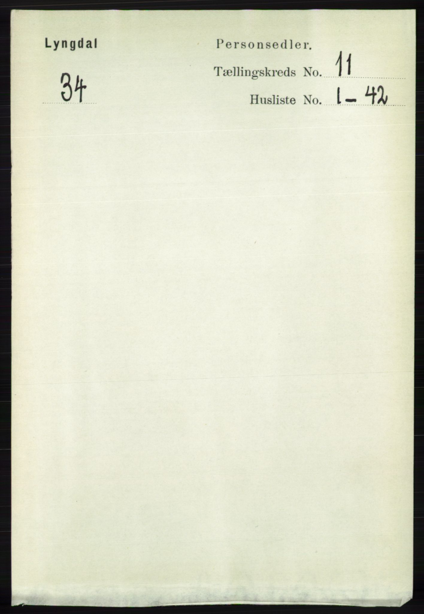 RA, Folketelling 1891 for 1032 Lyngdal herred, 1891, s. 4816