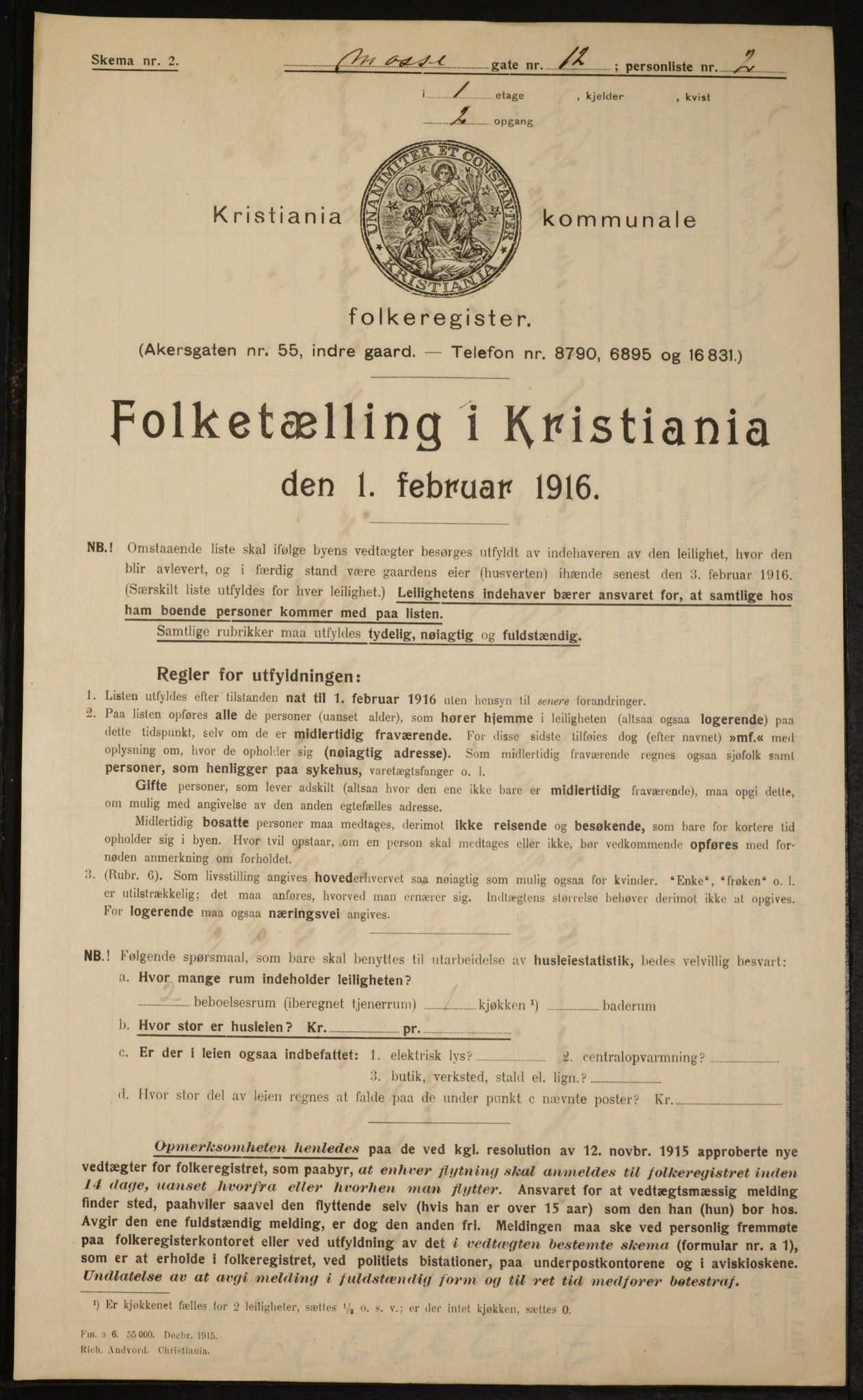 OBA, Kommunal folketelling 1.2.1916 for Kristiania, 1916, s. 67558