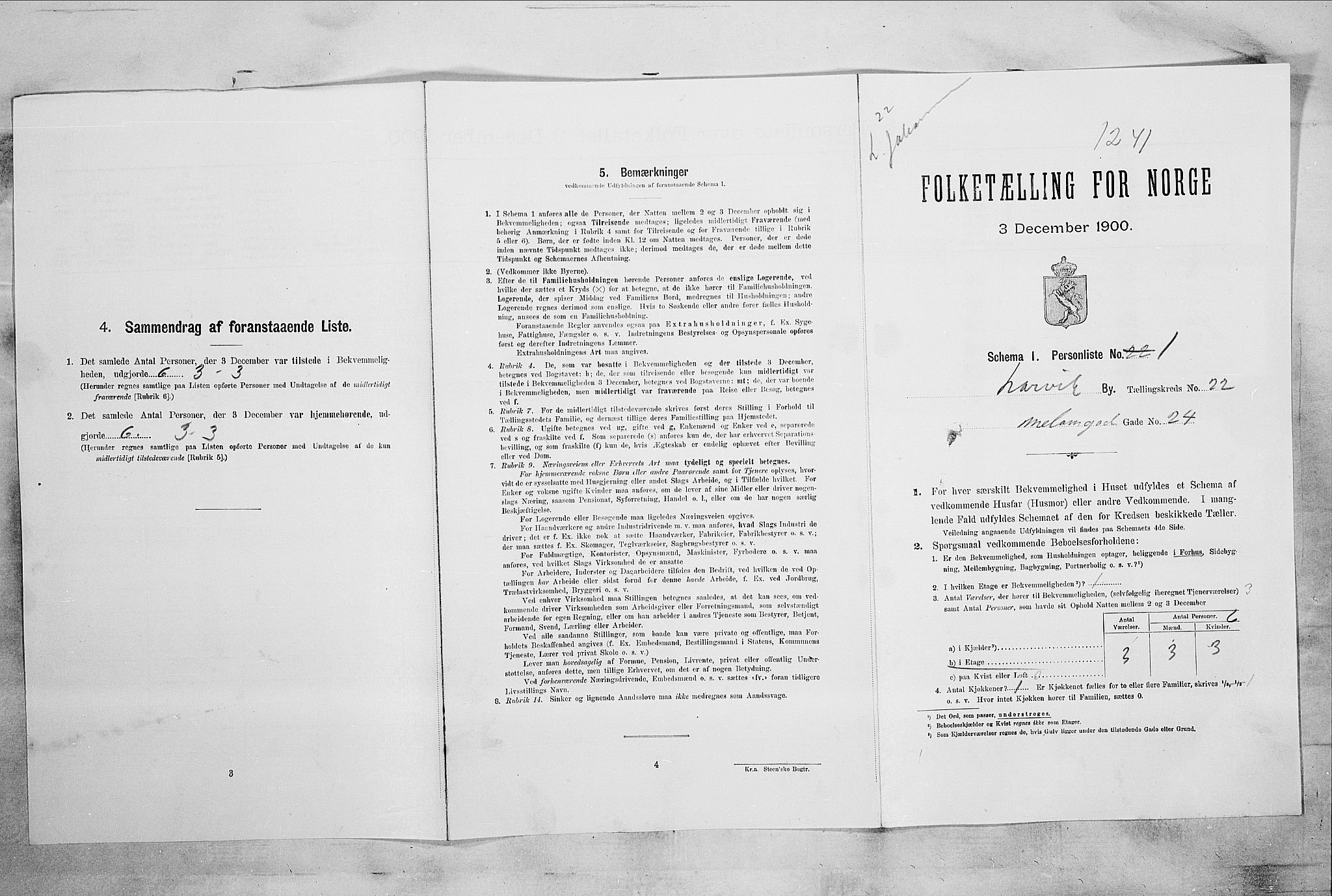 RA, Folketelling 1900 for 0707 Larvik kjøpstad, 1900, s. 2256