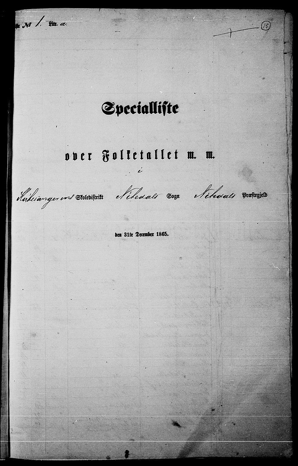 RA, Folketelling 1865 for 0233P Nittedal prestegjeld, 1865, s. 16