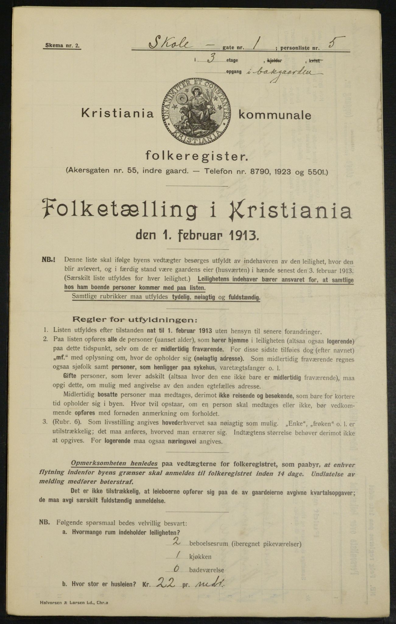 OBA, Kommunal folketelling 1.2.1913 for Kristiania, 1913, s. 96211