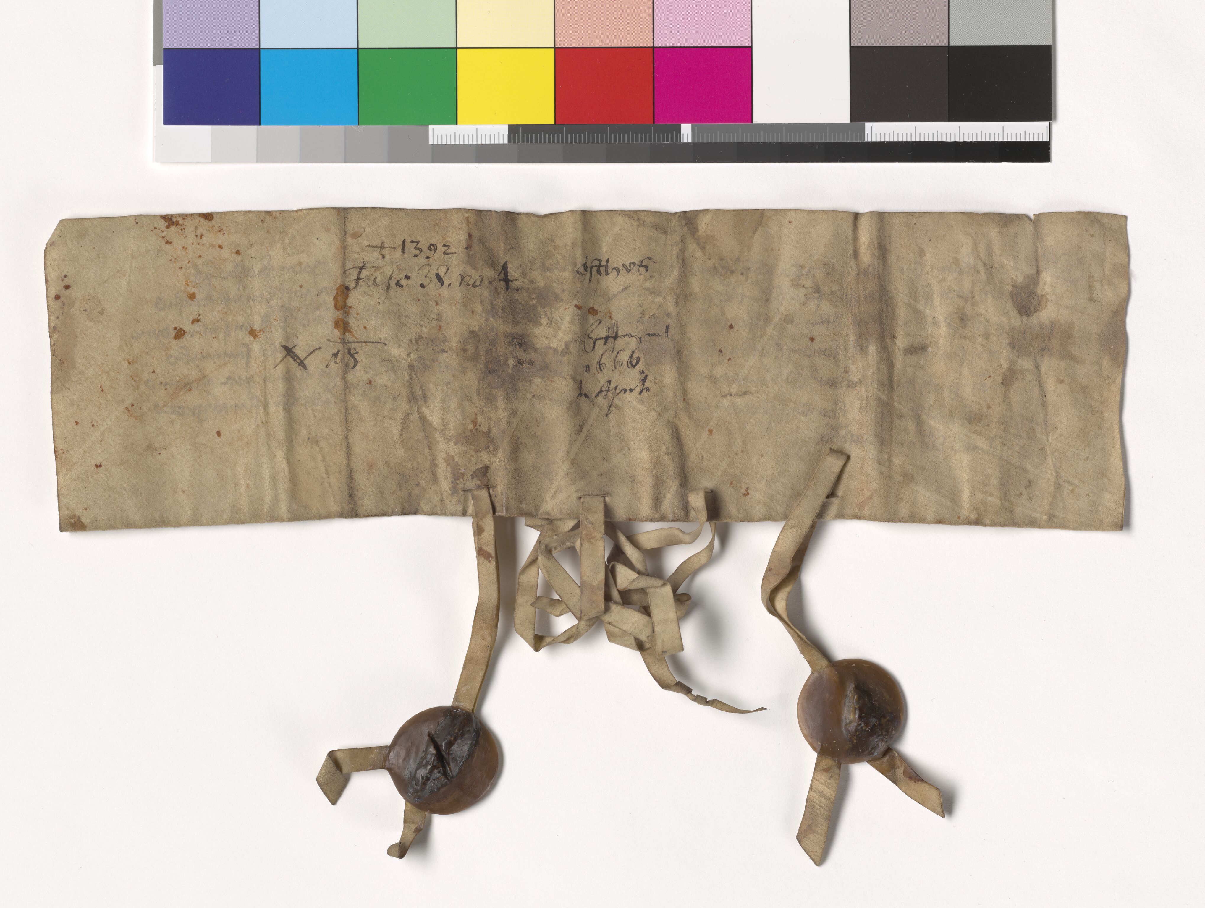 Riksarkivets diplomsamling, AV/RA-EA-5965/F05/L0117: NRA AM fasc. 38 nr. 3-5, 1391-1392, s. 14