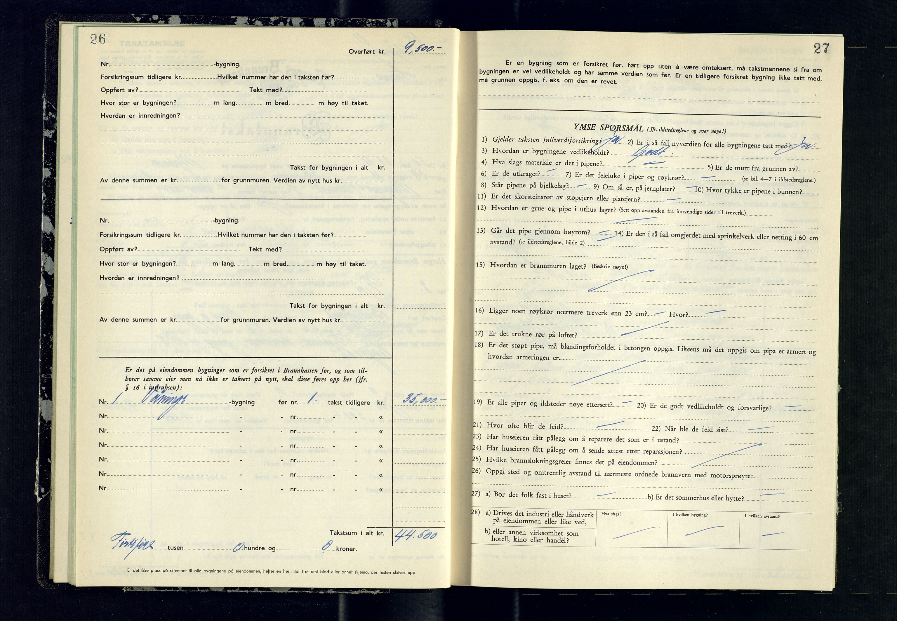 Skjervøy lensmannskontor, AV/SATØ-SATØ-63/F/Fu/Fub/L0275: Branntakstprotokoll (S), 1950-1951, s. 26-27