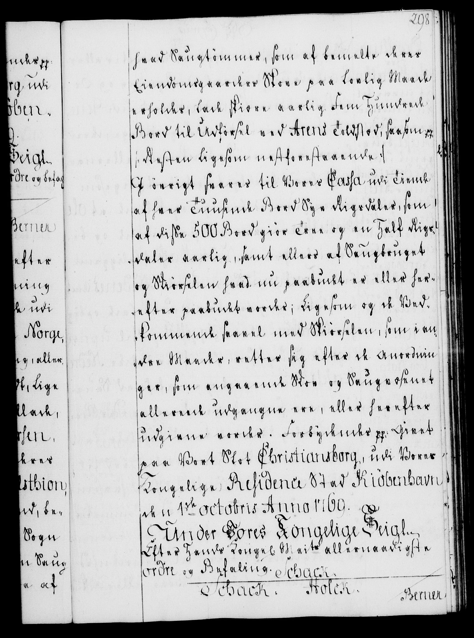 Rentekammeret, Kammerkanselliet, AV/RA-EA-3111/G/Gg/Gga/L0008: Norsk ekspedisjonsprotokoll med register (merket RK 53.8), 1768-1771, s. 298