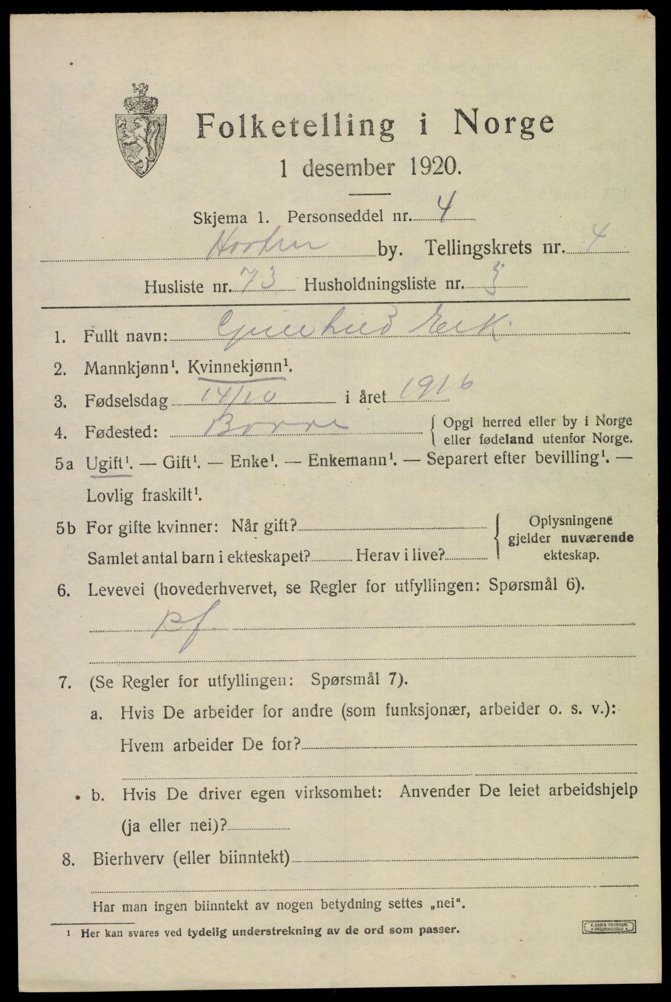SAKO, Folketelling 1920 for 0703 Horten kjøpstad, 1920, s. 17535