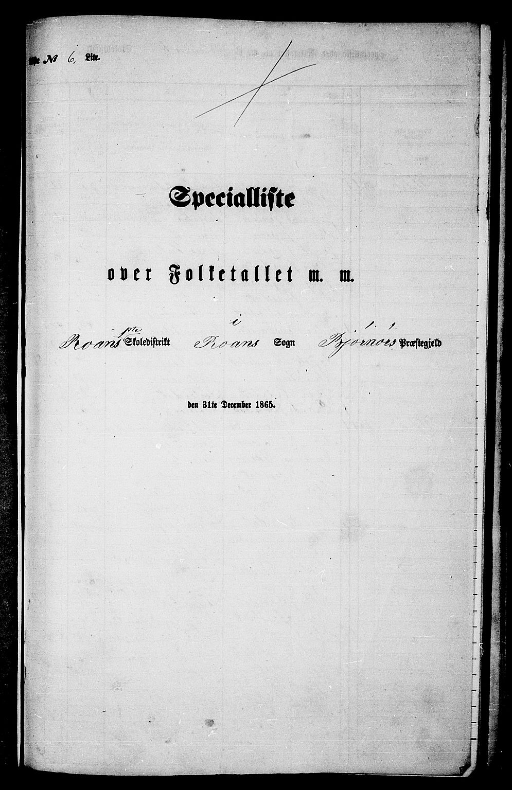 RA, Folketelling 1865 for 1632P Bjørnør prestegjeld, 1865, s. 88