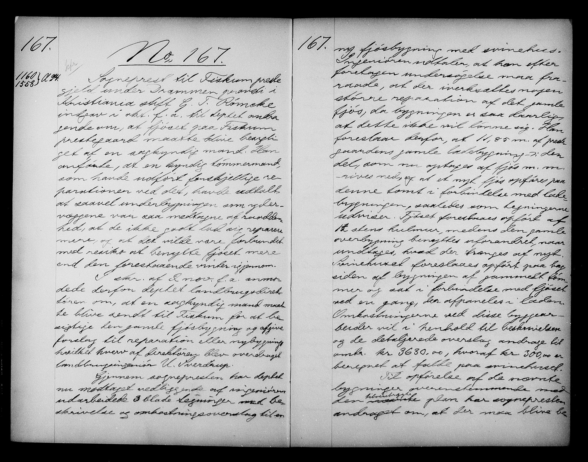Kirke- og undervisningsdepartementet, Kontoret  for kirke og geistlighet A, AV/RA-S-1007/A/Aa/L0254: Referatprotokoll bd. 2. Ref.nr. 167-267, 1894
