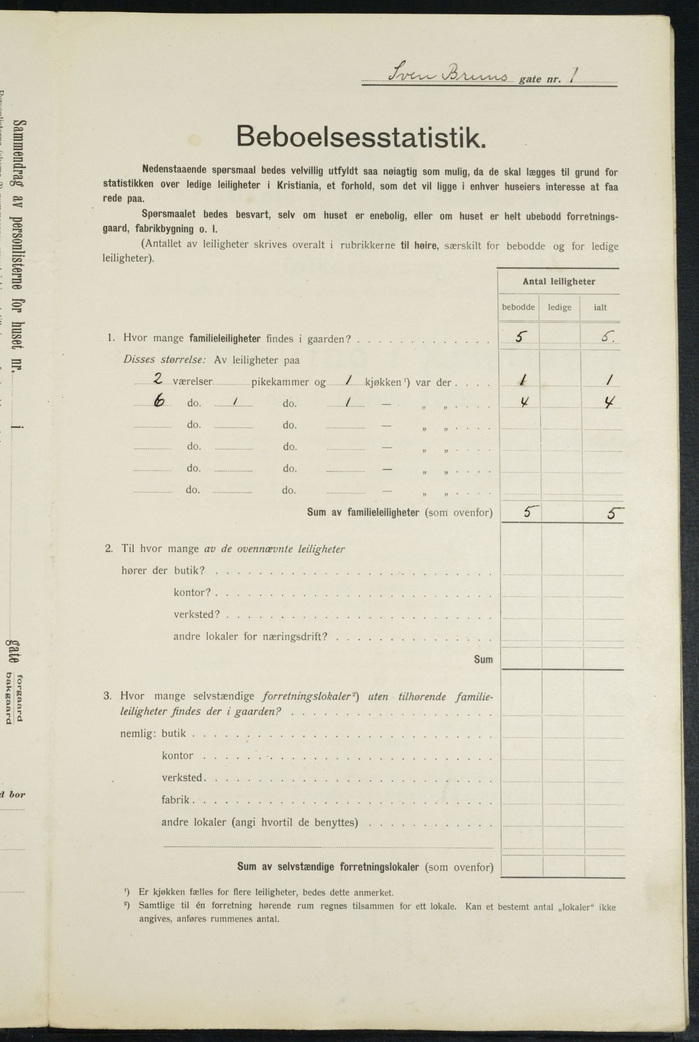 OBA, Kommunal folketelling 1.2.1913 for Kristiania, 1913, s. 104842