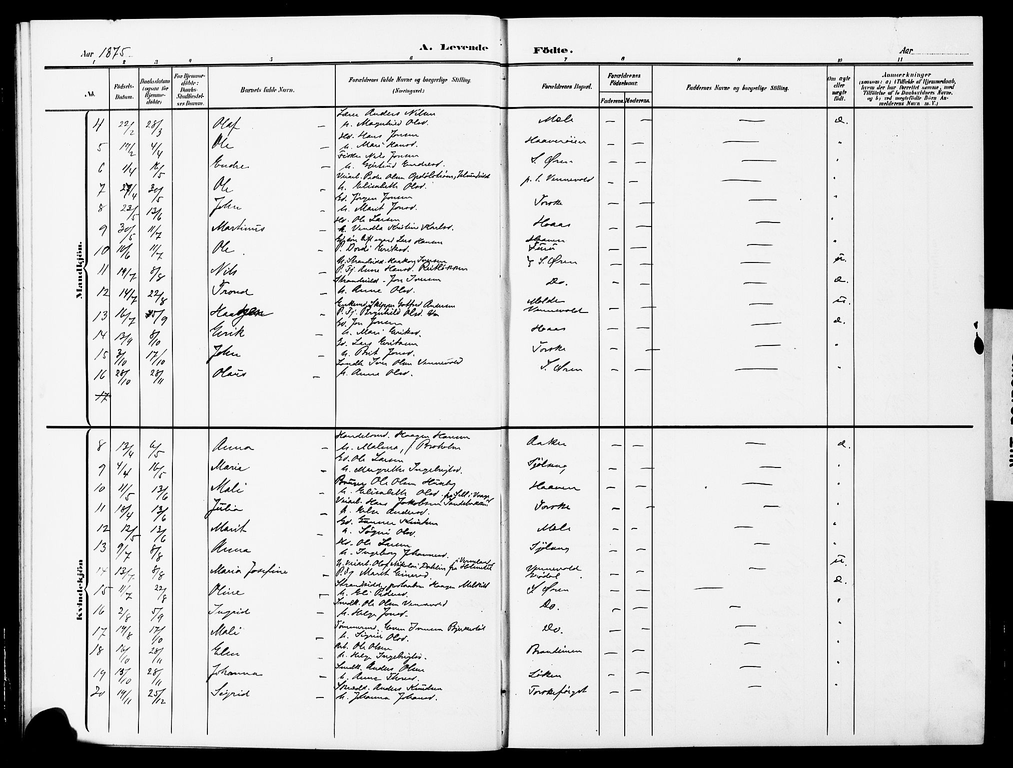 Ministerialprotokoller, klokkerbøker og fødselsregistre - Møre og Romsdal, SAT/A-1454/590/L1017: Klokkerbok nr. 590C02, 1869-1931