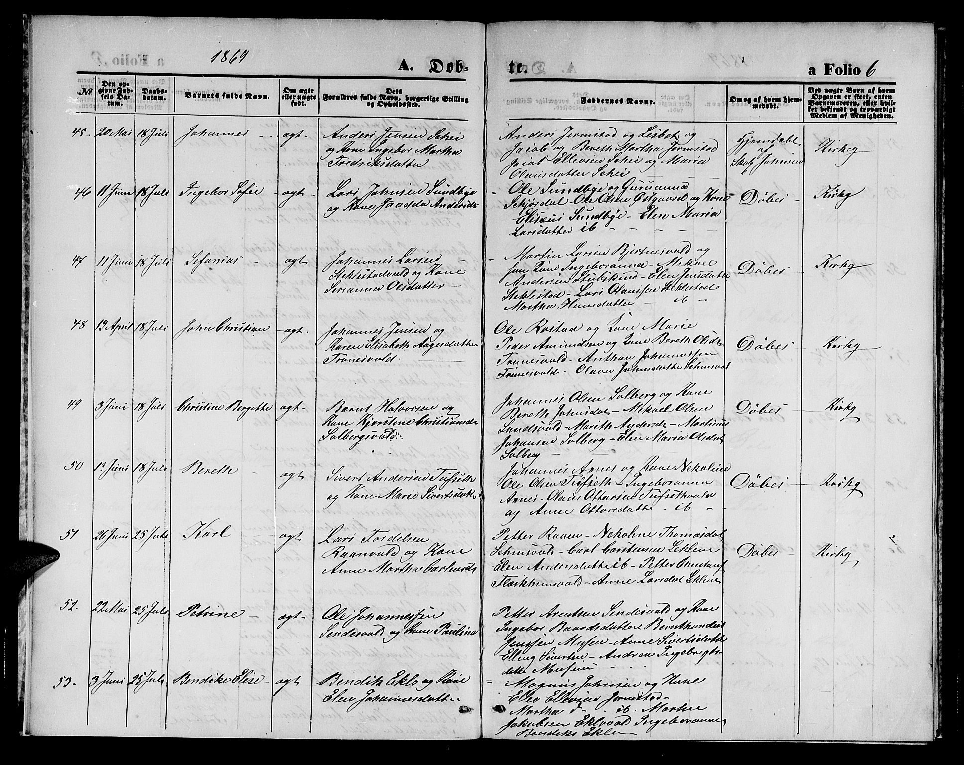 Ministerialprotokoller, klokkerbøker og fødselsregistre - Nord-Trøndelag, AV/SAT-A-1458/723/L0255: Klokkerbok nr. 723C03, 1869-1879, s. 6