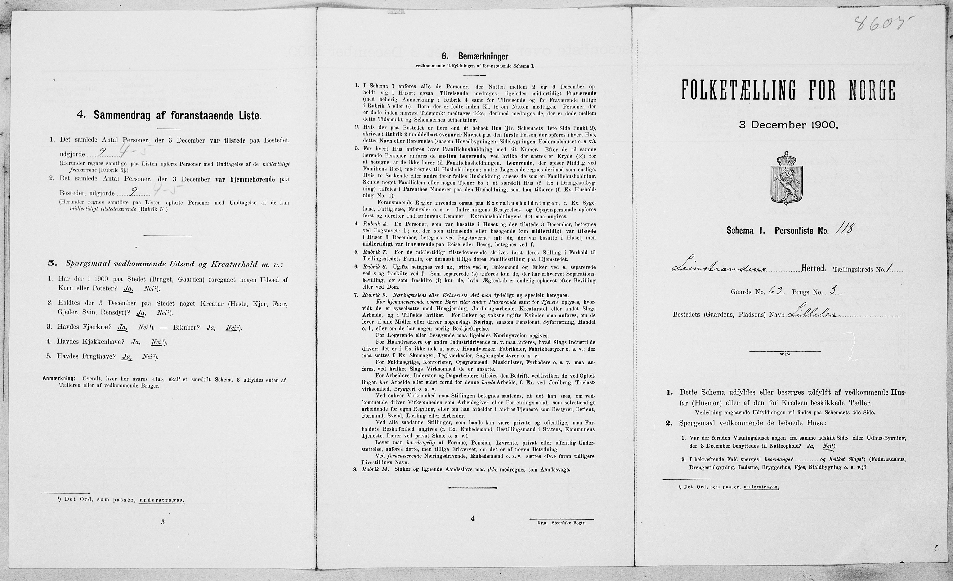 SAT, Folketelling 1900 for 1654 Leinstrand herred, 1900, s. 245