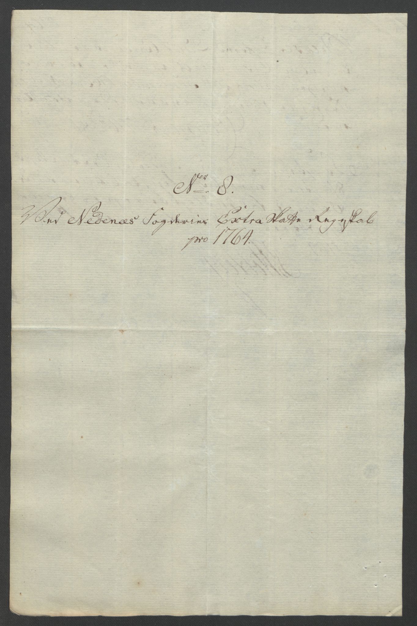 Rentekammeret inntil 1814, Reviderte regnskaper, Fogderegnskap, AV/RA-EA-4092/R39/L2424: Ekstraskatten Nedenes, 1762-1767, s. 110