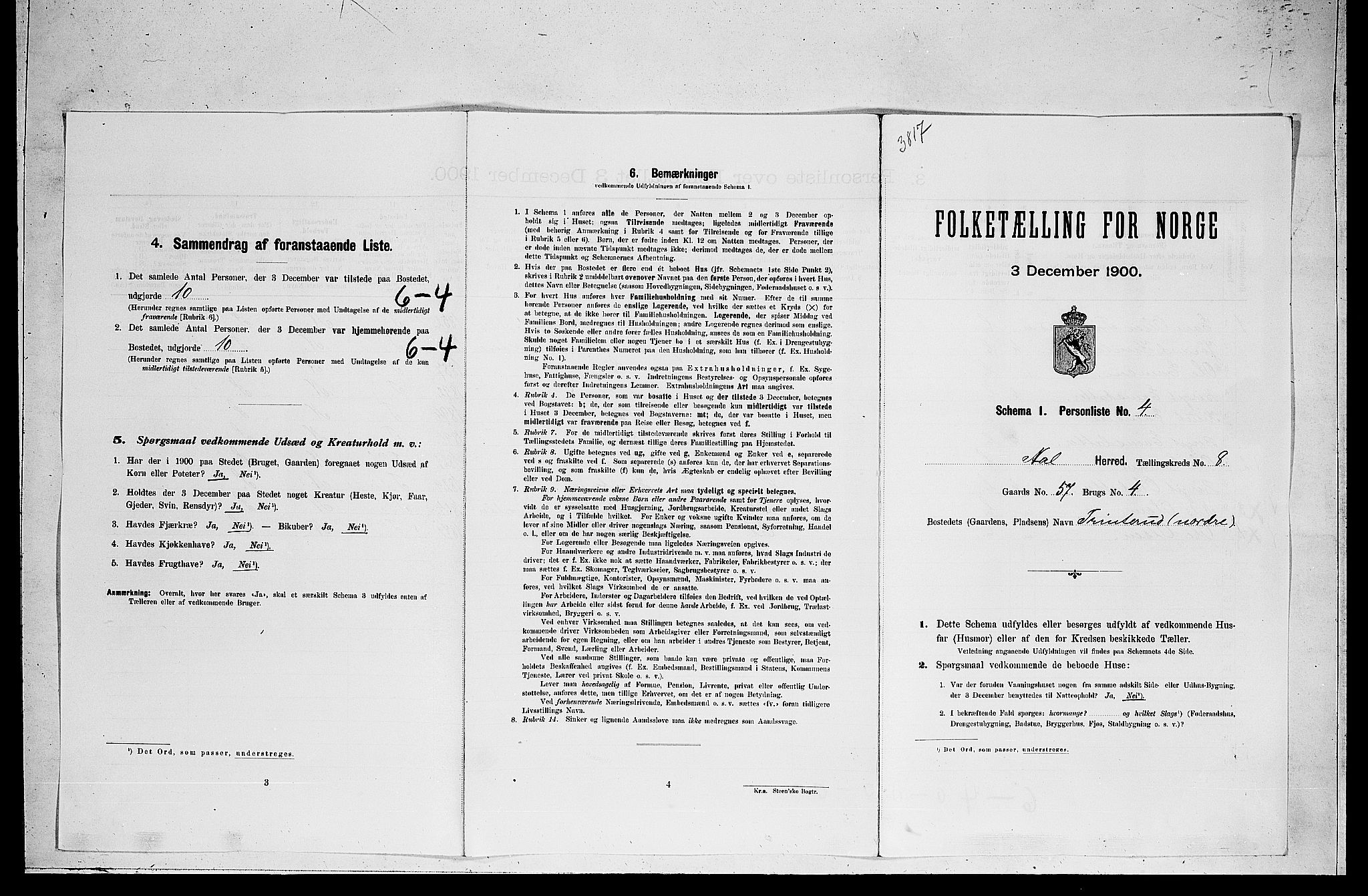RA, Folketelling 1900 for 0619 Ål herred, 1900, s. 689
