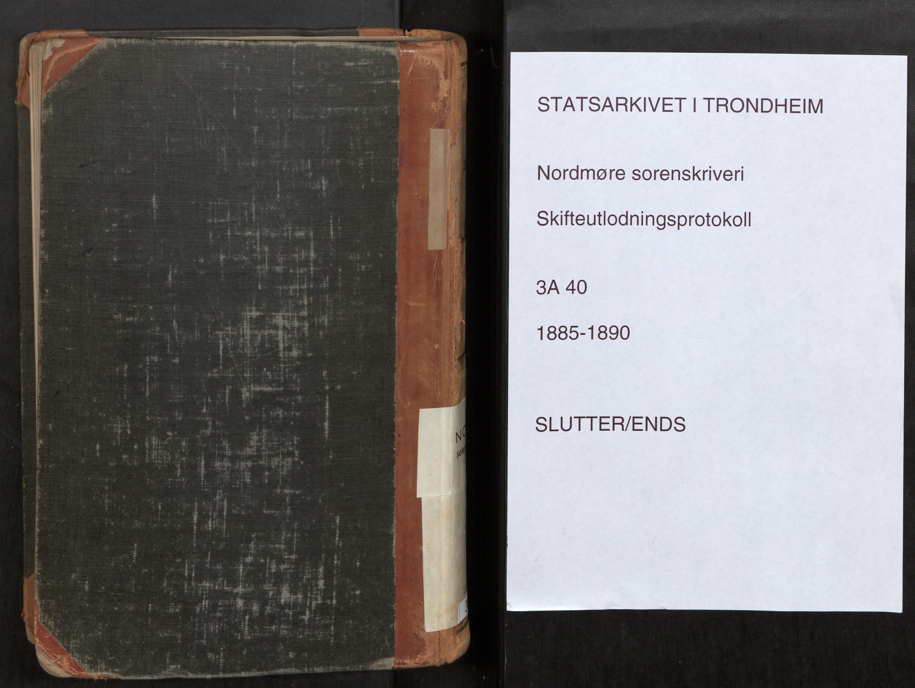 Nordmøre sorenskriveri, SAT/A-4132/1/3/3A/L0040: Utlodningsprotokoll nr 09, 1885-1890