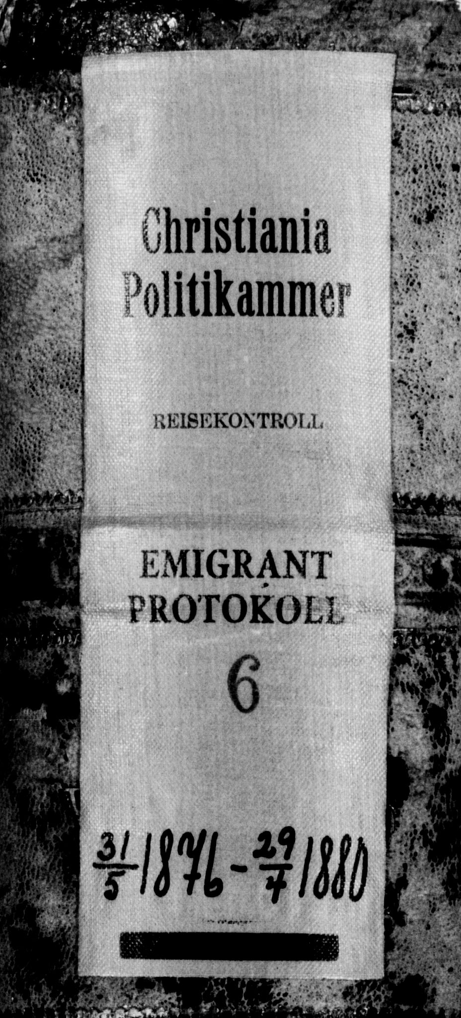 Oslo politidistrikt, SAO/A-10085/E/Ee/Eef/L0006: Emigrantprotokoll, 1876-1880