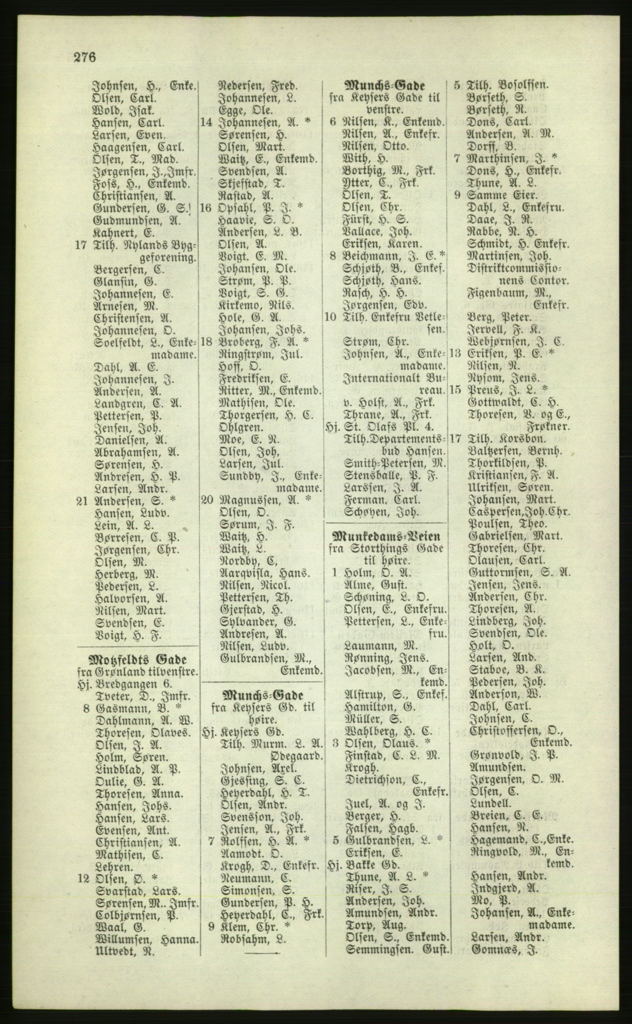 Kristiania/Oslo adressebok, PUBL/-, 1881, s. 276