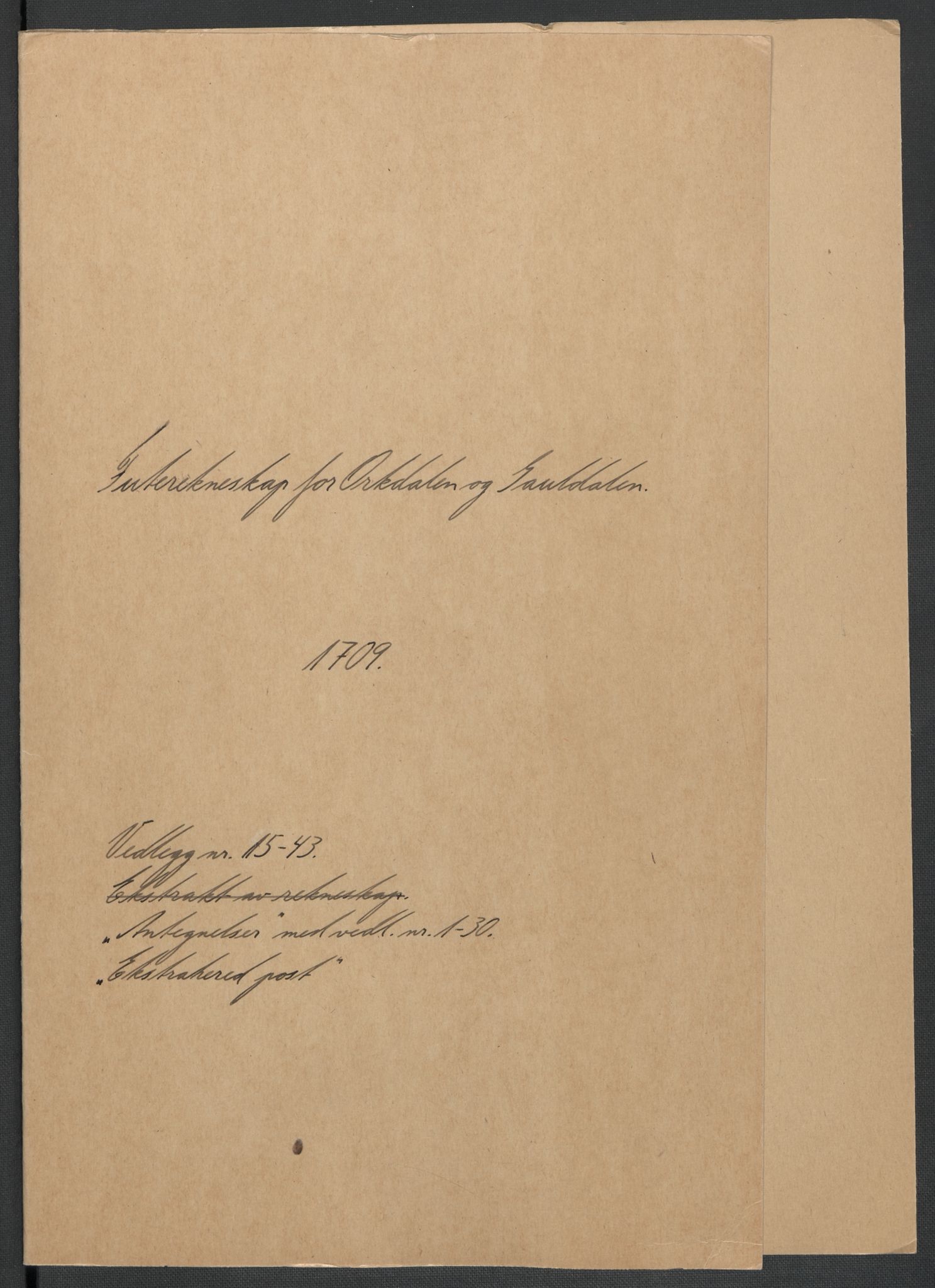 Rentekammeret inntil 1814, Reviderte regnskaper, Fogderegnskap, RA/EA-4092/R60/L3959: Fogderegnskap Orkdal og Gauldal, 1709, s. 258