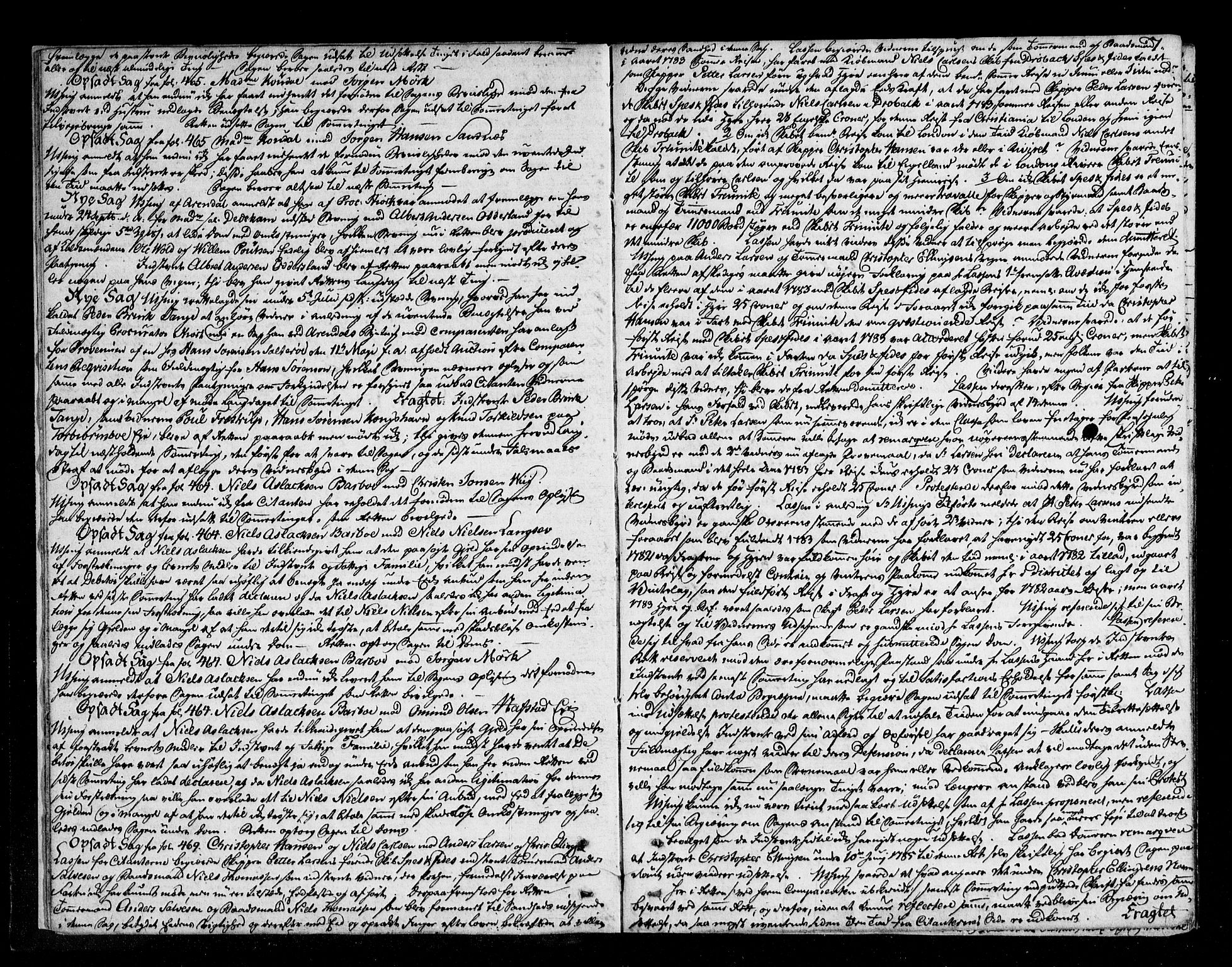 Nedenes sorenskriveri før 1824, AV/SAK-1221-0007/F/Fa/L0037: Tingbok med register nr 32, 1785-1787, s. 6b-7a