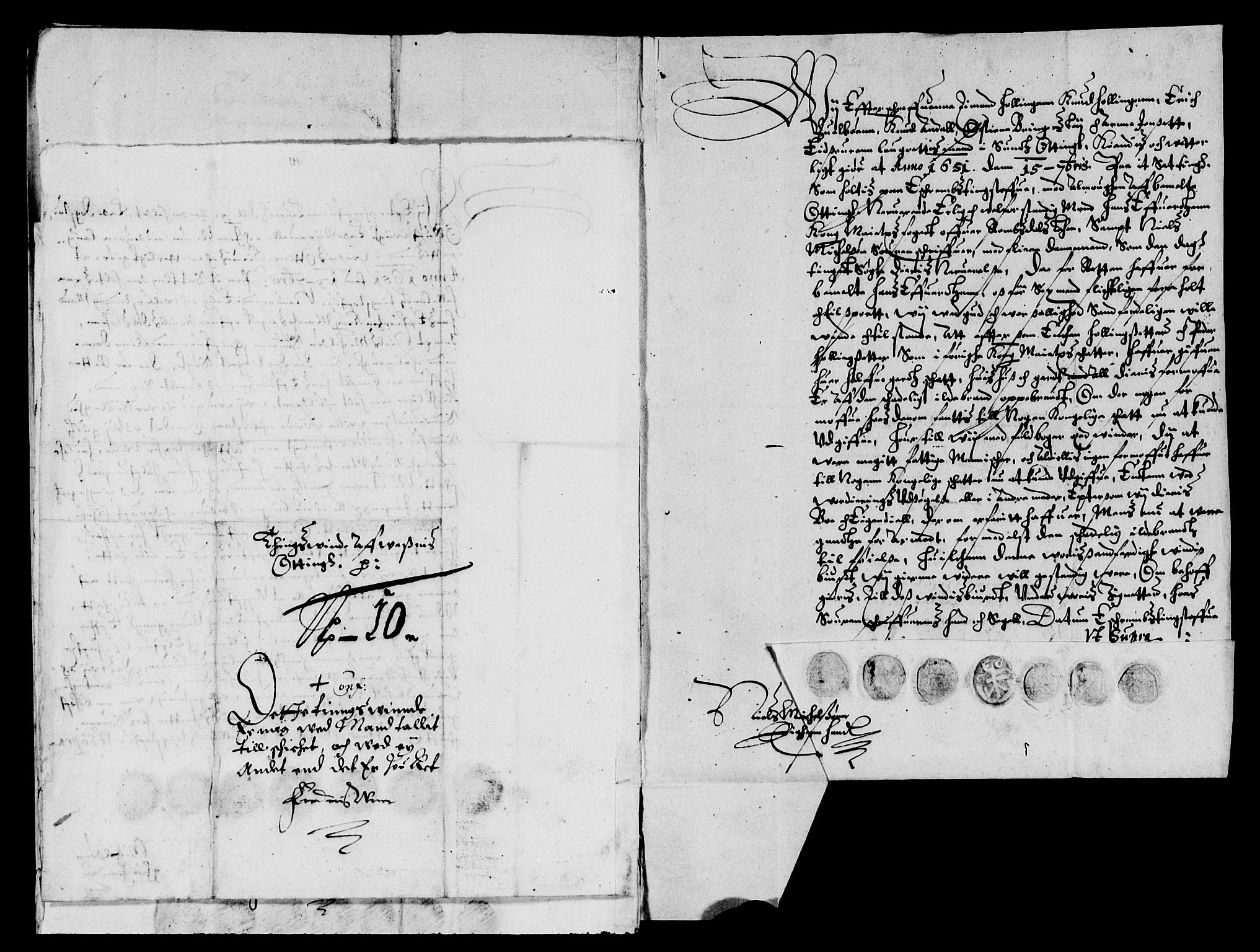 Rentekammeret inntil 1814, Reviderte regnskaper, Lensregnskaper, AV/RA-EA-5023/R/Rb/Rbw/L0105: Trondheim len, 1651