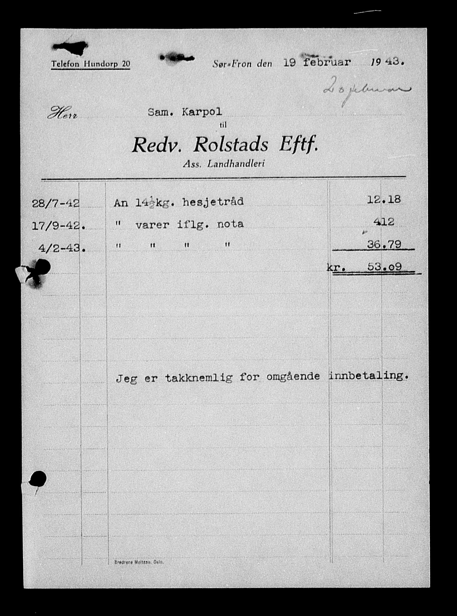 Justisdepartementet, Tilbakeføringskontoret for inndratte formuer, AV/RA-S-1564/H/Hc/Hcc/L0949: --, 1945-1947, s. 565