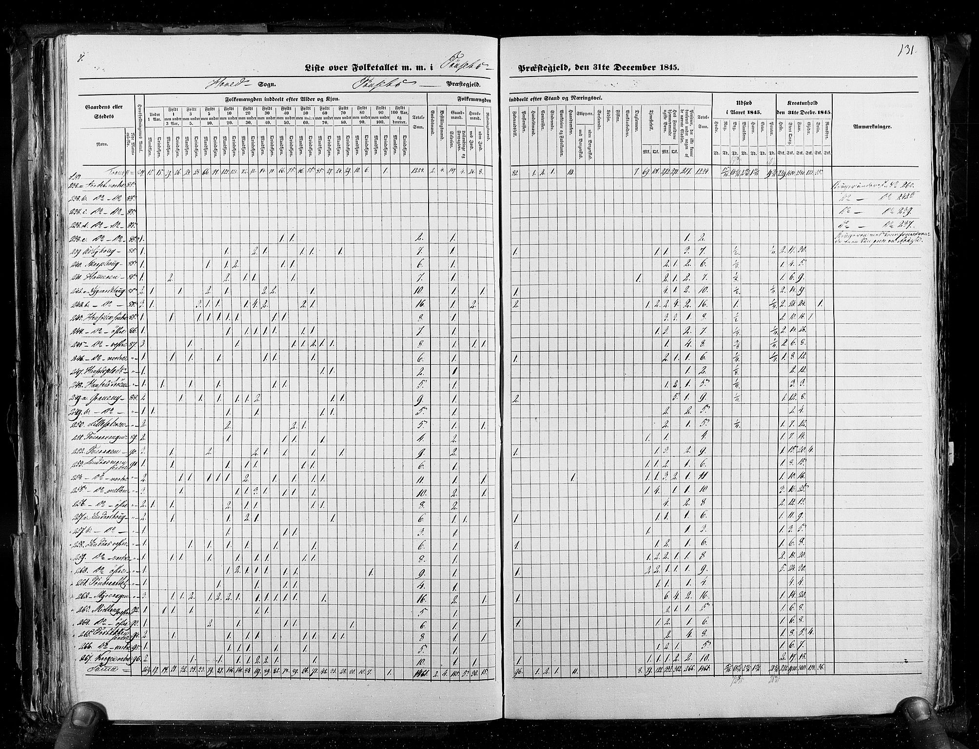 RA, Folketellingen 1845, bind 3: Hedemarken amt og Kristians amt, 1845, s. 131